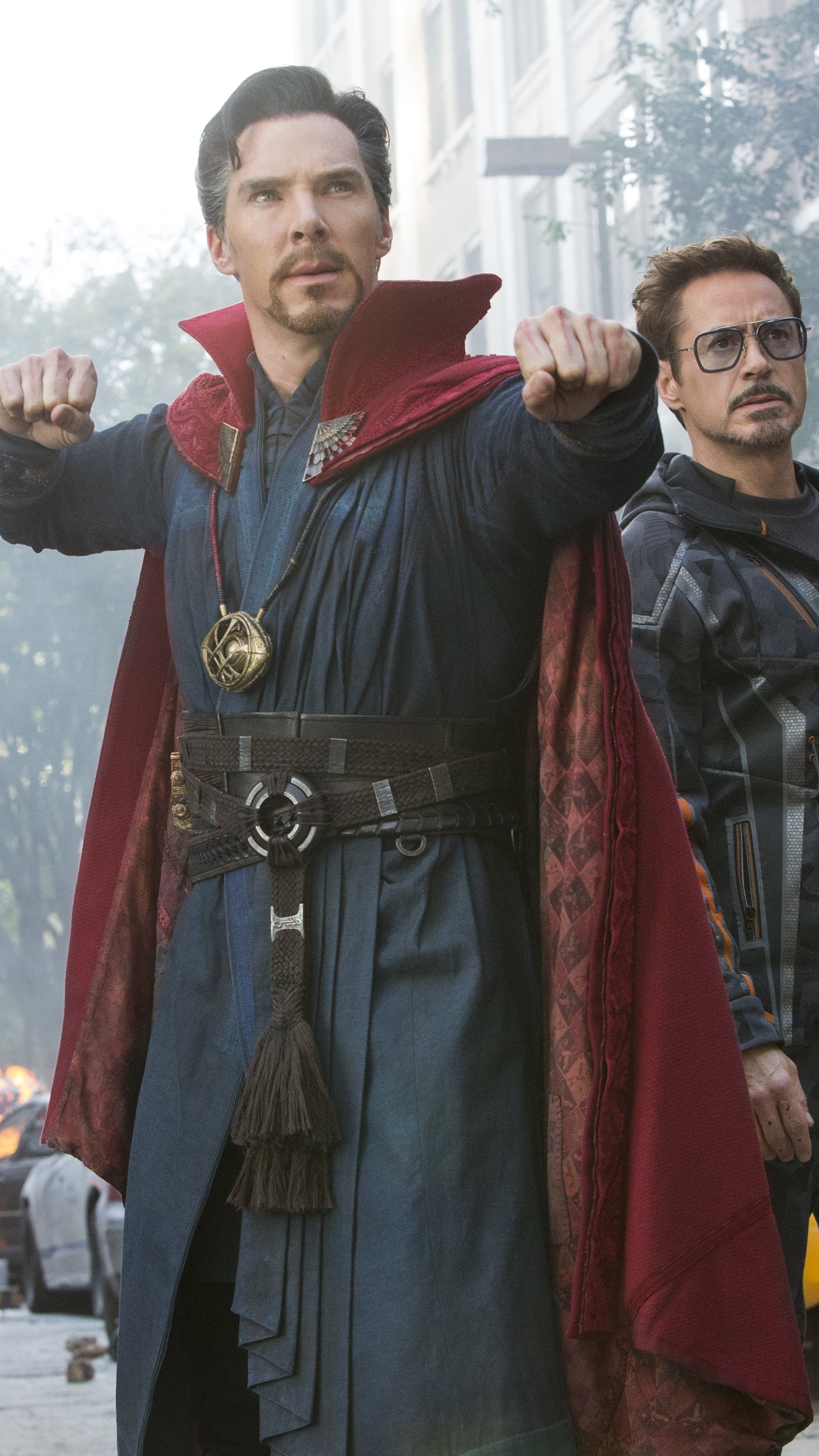 Avengers Infinity War, Doctor Strange, Hulk, Iron Man, Epic battle wallpaper, 2160x3840 4K Phone