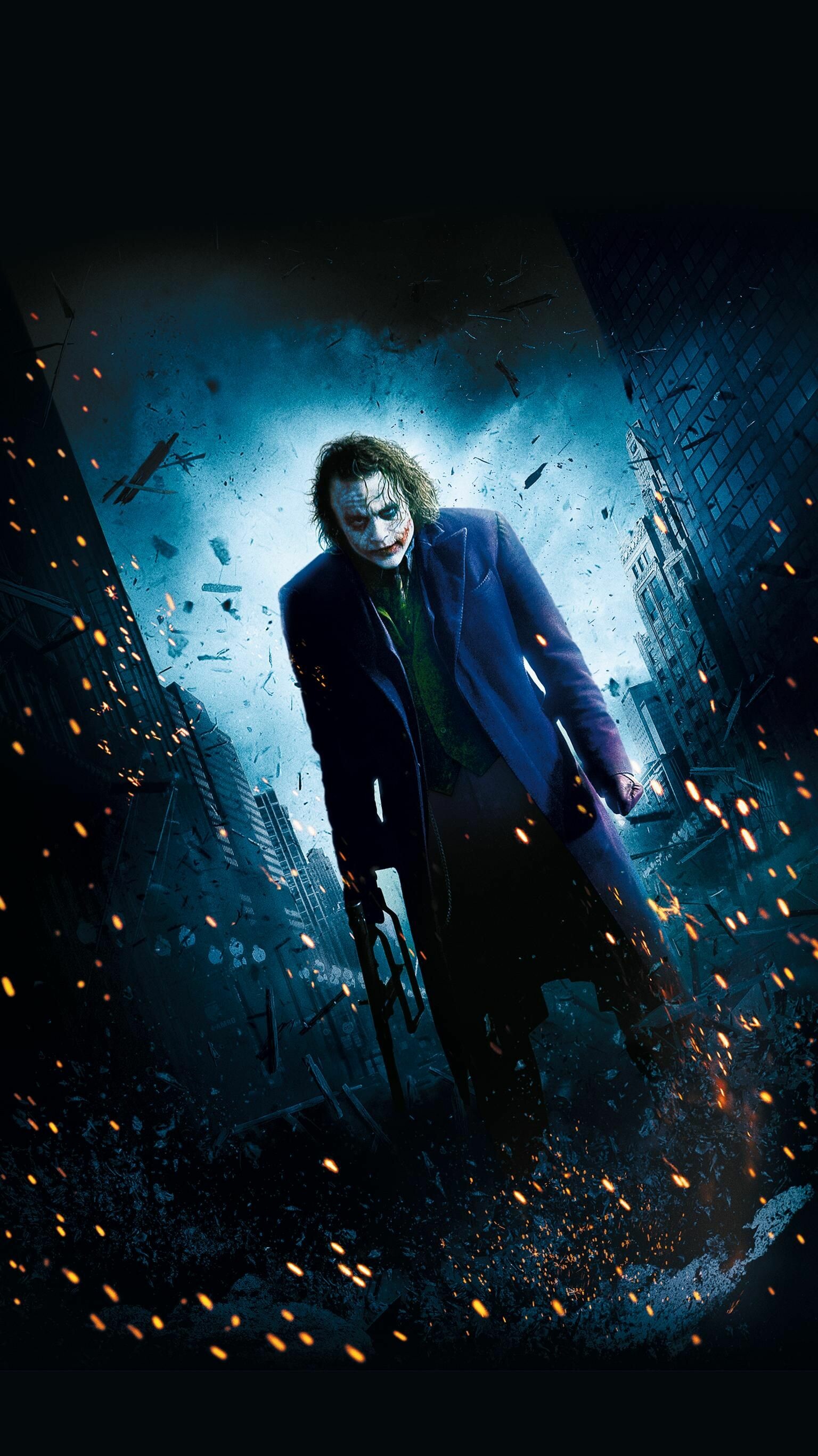 Heath Ledger, The Dark Knight Wallpaper, 1540x2740 HD Phone