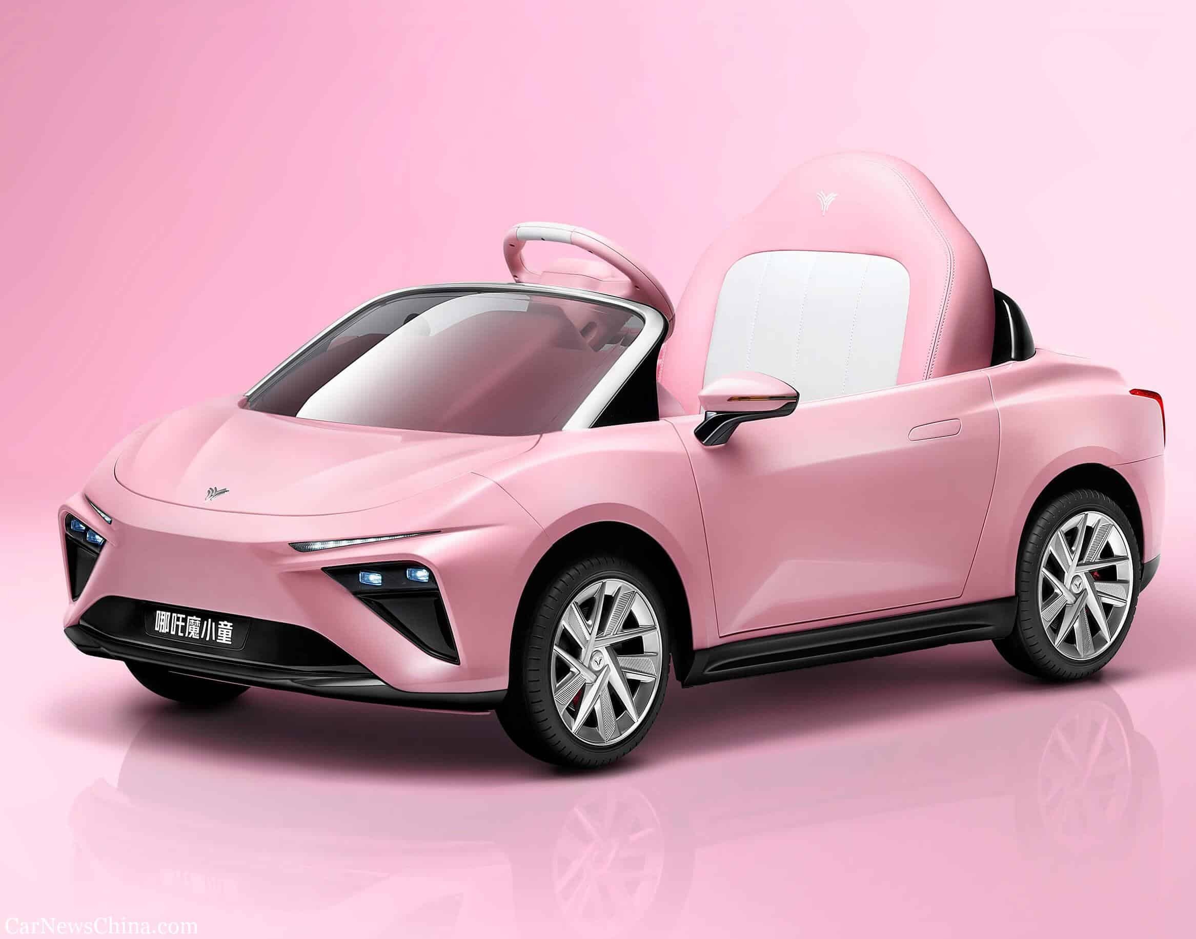 Neta Magic Kid car, pink electric toy convertible, pink reflective studio, HD Desktop wallpaper