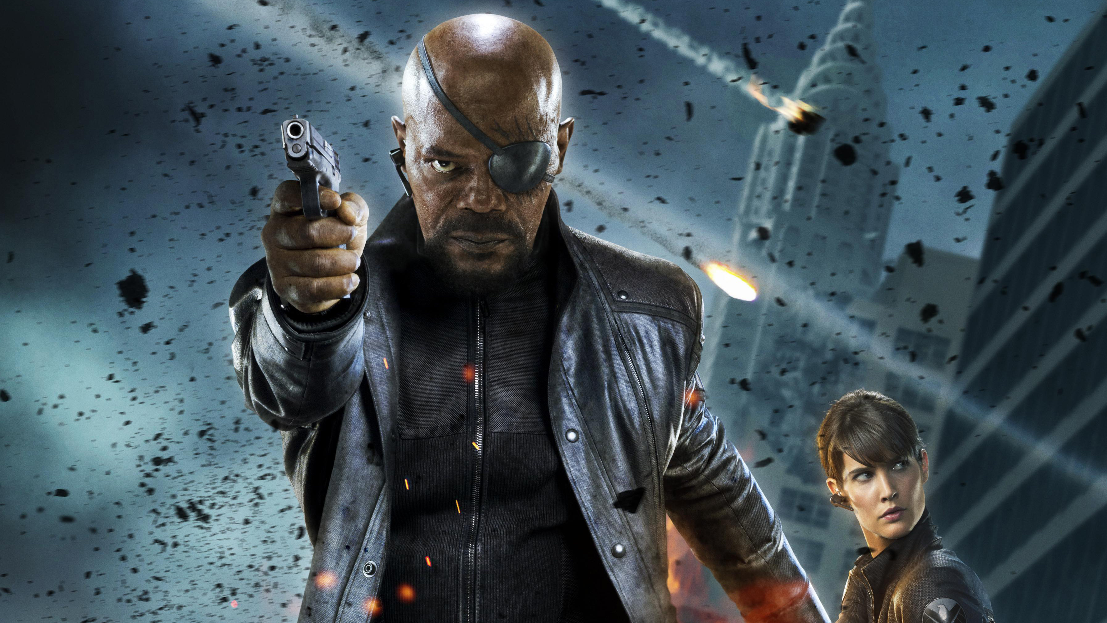 Nick Fury, Maria Hill, HD movies, Wallpapers, 3590x2020 HD Desktop