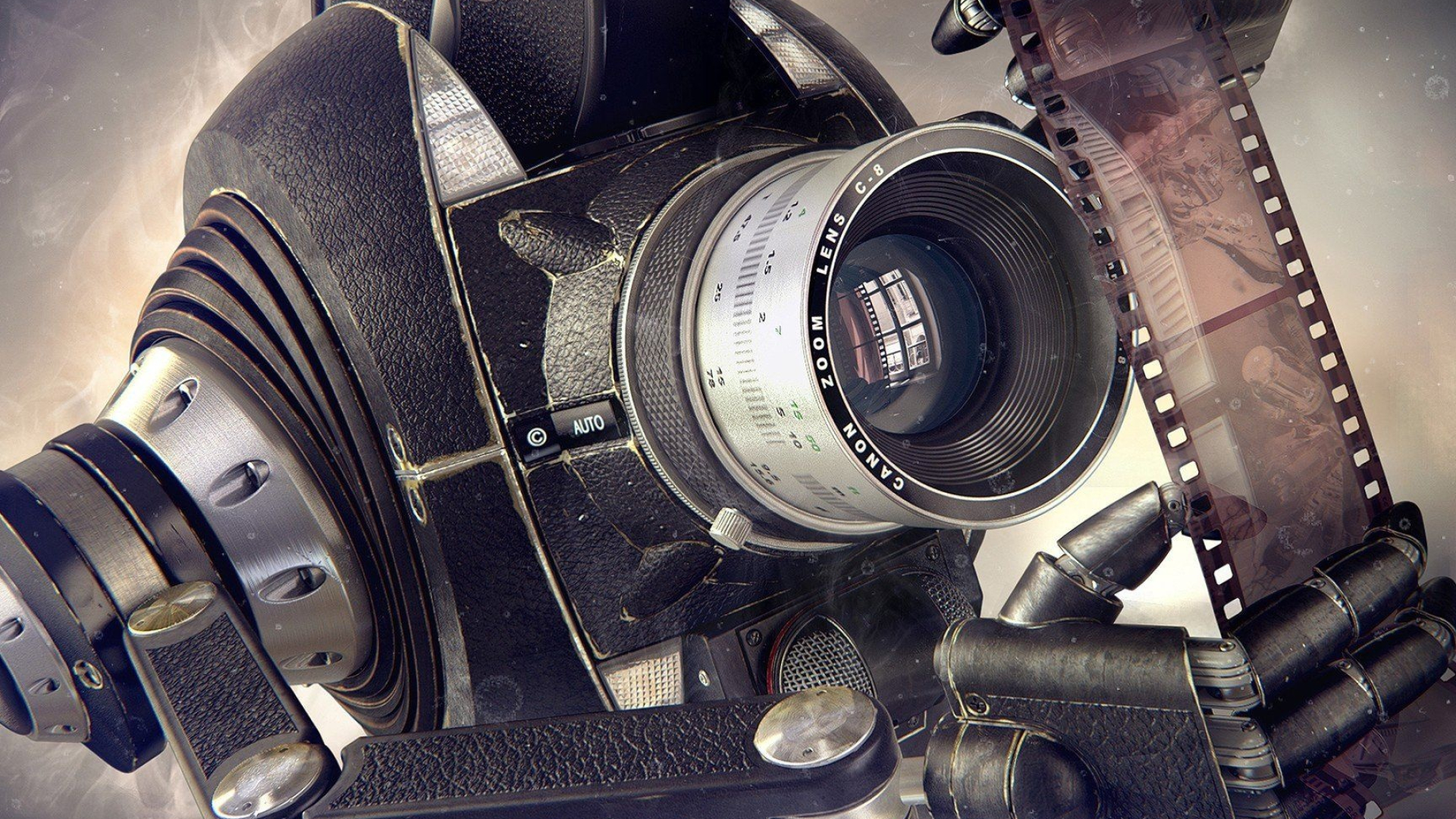 Movie camera marvels, Cinematic lens mastery, Cinematography artistry, Camera's watchful eye, 1920x1080 Full HD Desktop