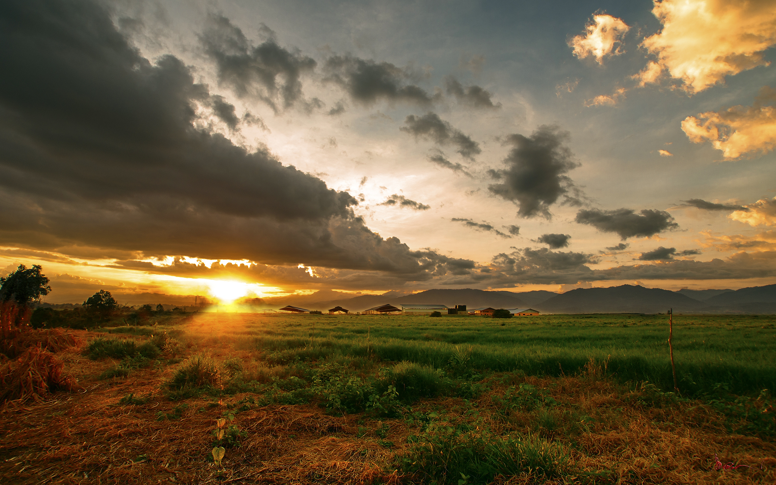 Farm wallpaper, Serene countryside, 2560x1600 HD Desktop