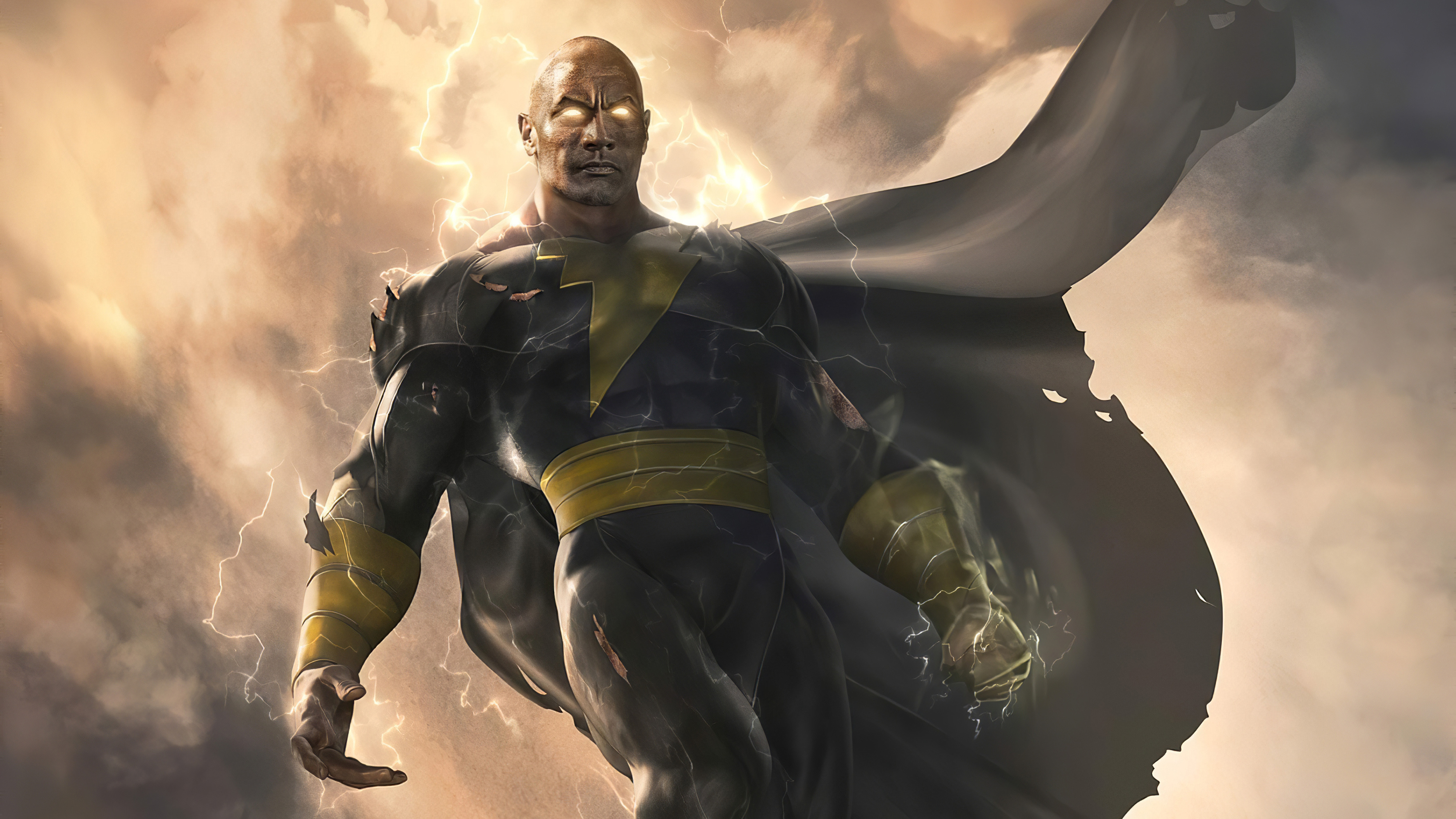 Black Adam, High-quality wallpaper, Intriguing background, Mysterious character, 3280x1850 HD Desktop