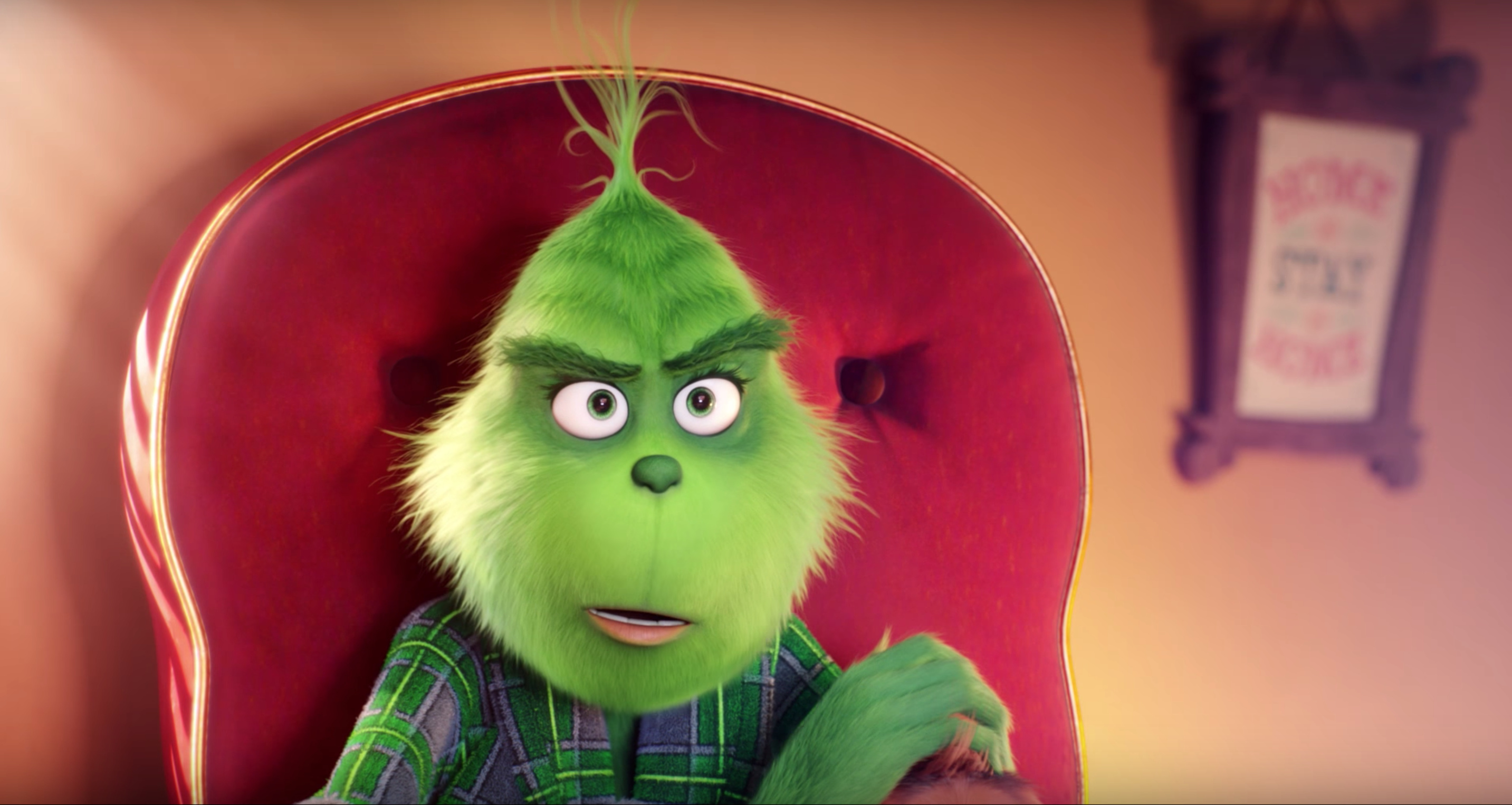 Benedict Cumberbatch as Grinch, Captivating trailer, Festive anticipation, Memorable performance, 2870x1530 HD Desktop
