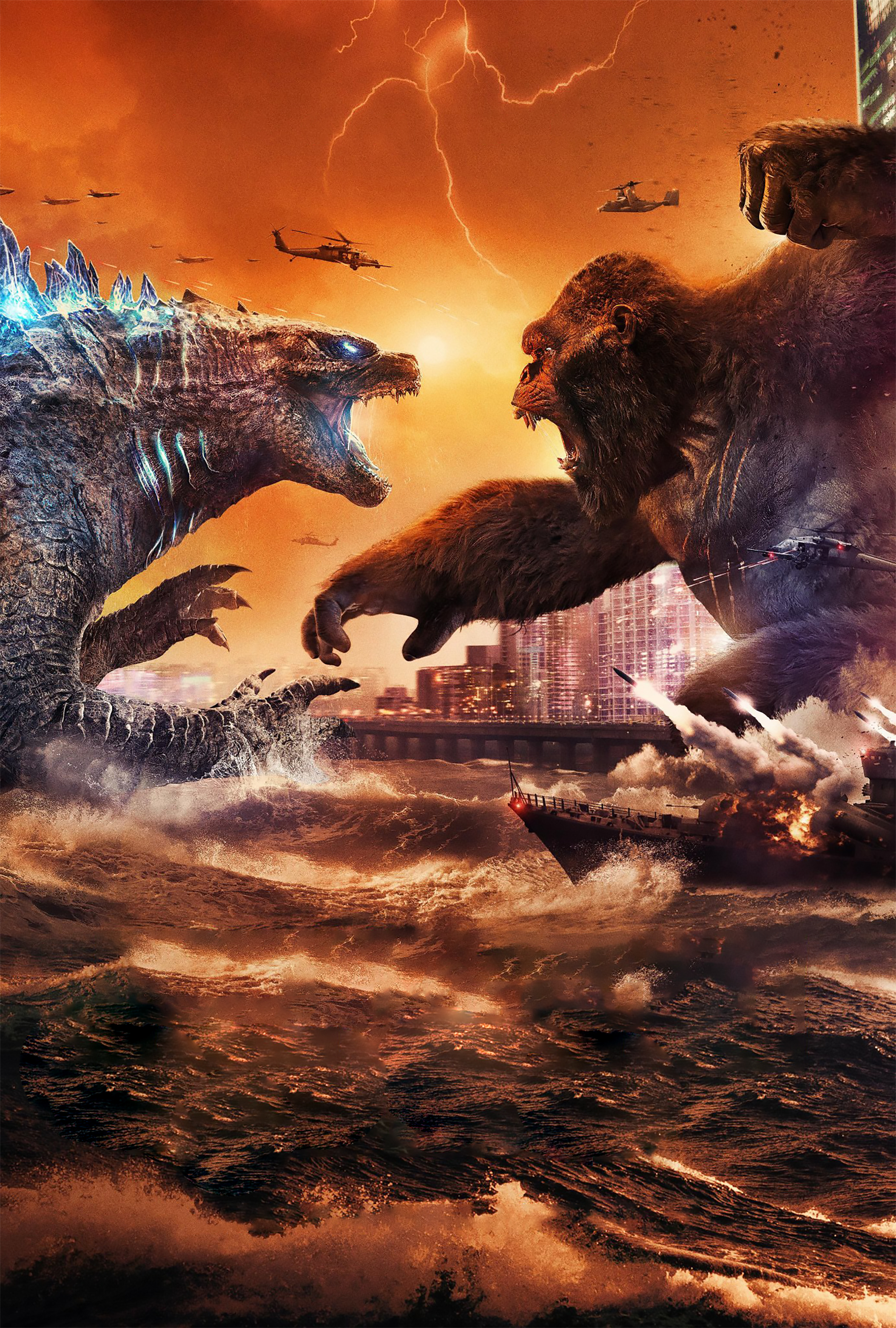 Godzilla vs. Kong, Photo thread, Toho Kingdom, Monster fight, 2110x3130 HD Phone