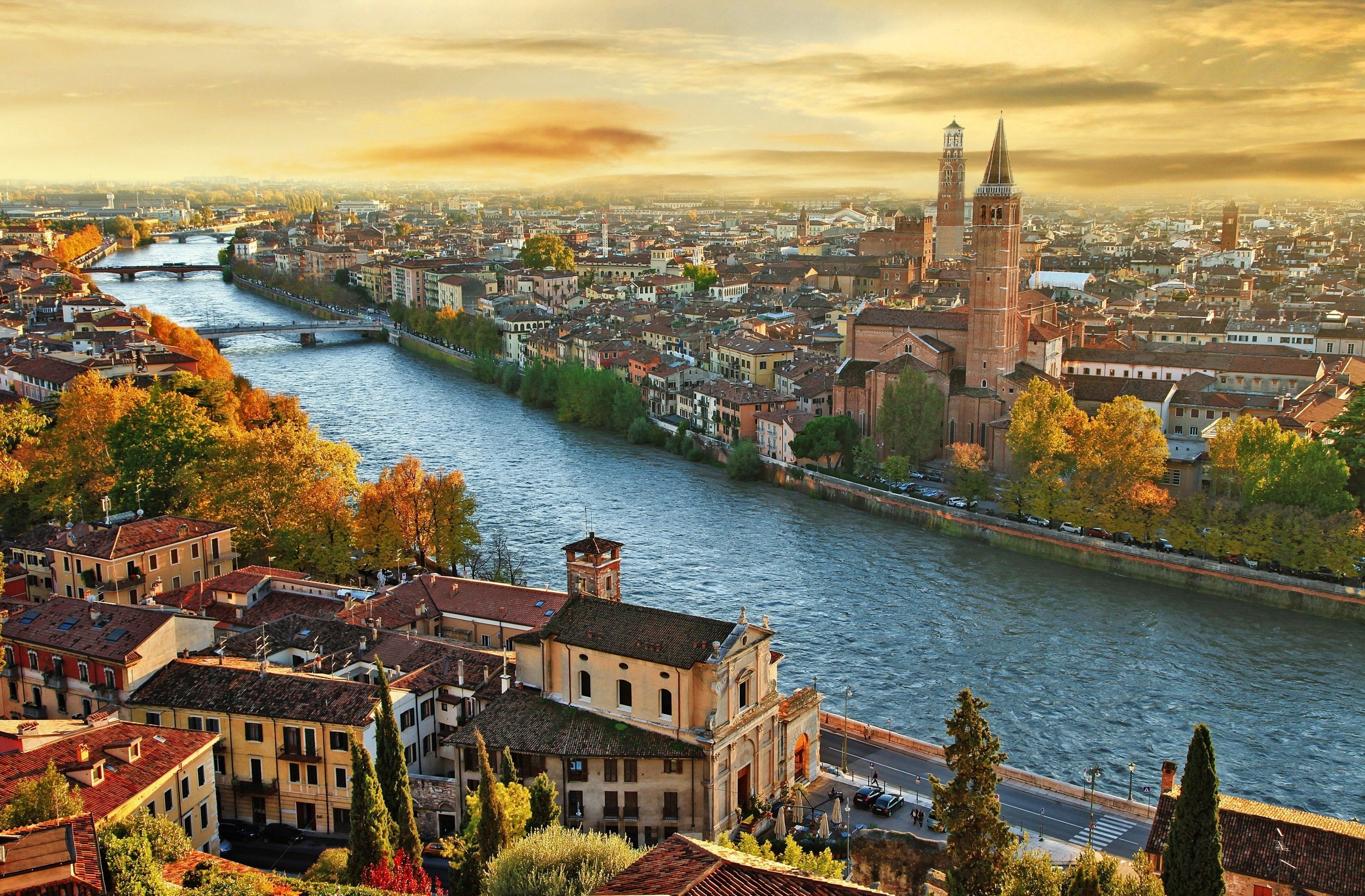 Cityscape, Travels, Verona, Italy Wallpapers, 3000x1970 HD Desktop