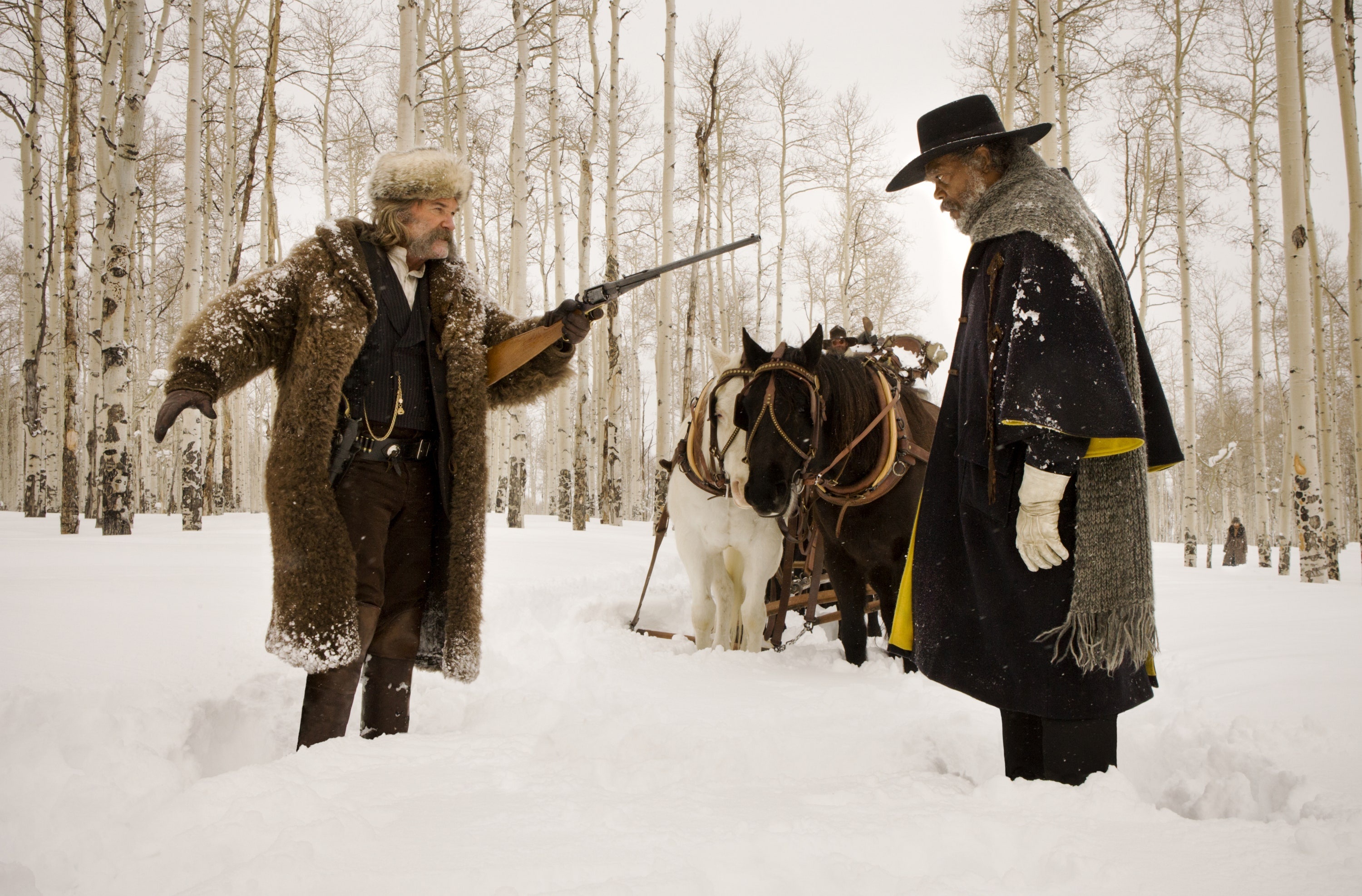 The Hateful Eight, Quentin Tarantino, Gripping storyline, Soulful, 3000x1980 HD Desktop