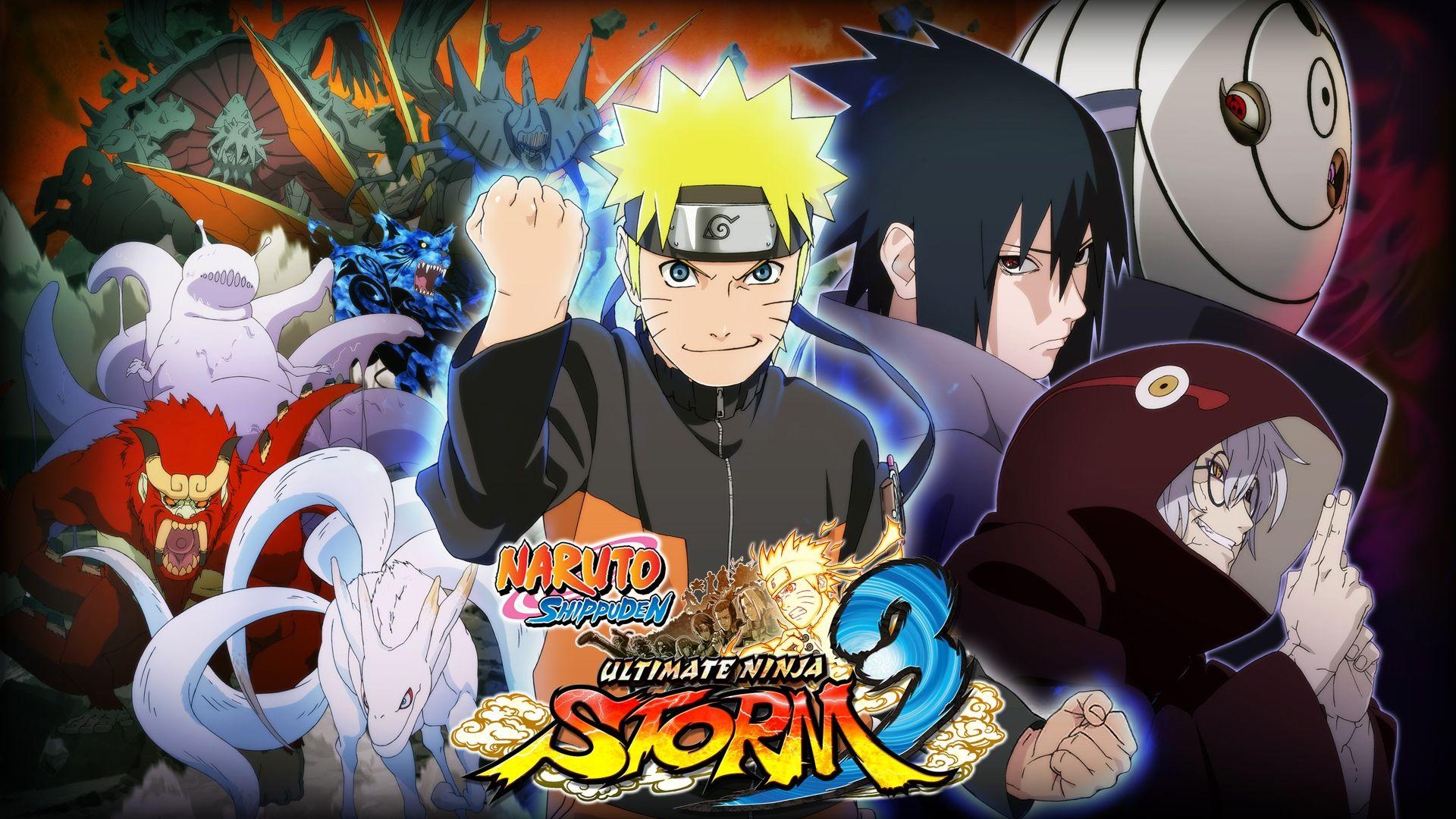 Naruto Shippuden: Ultimate Ninja Storm 3, Naruto Uzumaki, Sasuke Uchiha, Kabuto Yakushi, Obito Uchiha, Full HD Desktop wallpaper