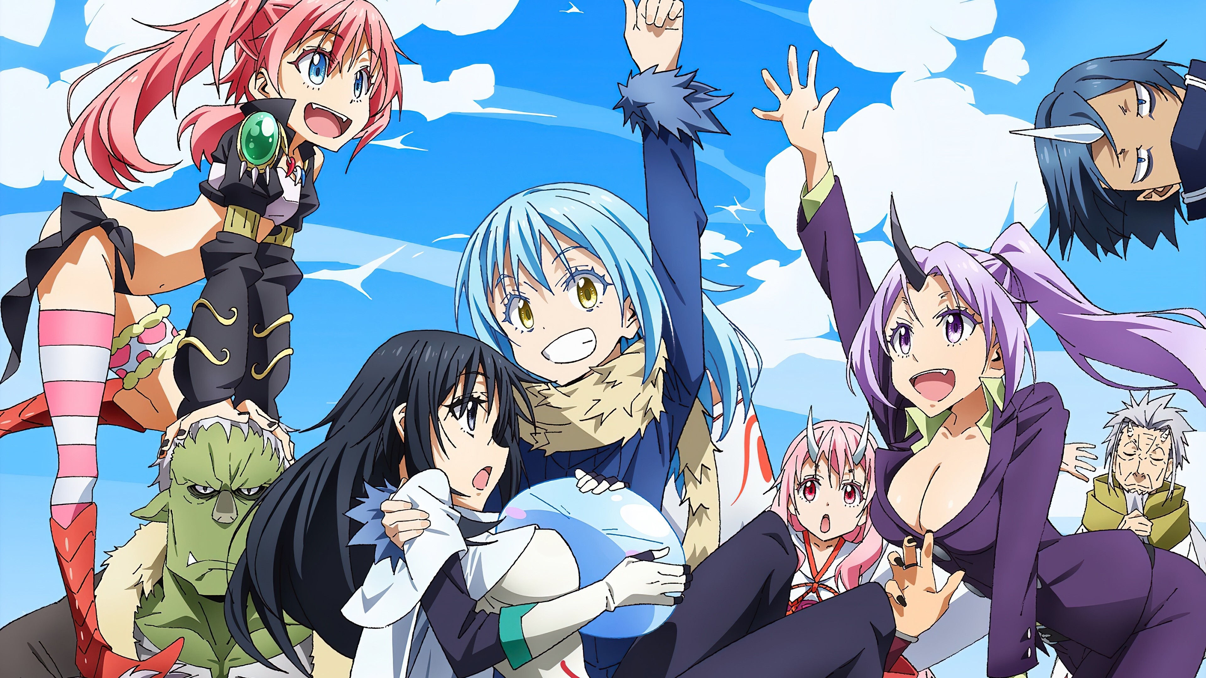 That Time I Got Reincarnated as a Slime, Slime anime characters, 4k HD wallpapers, 3840x2160 4K Desktop