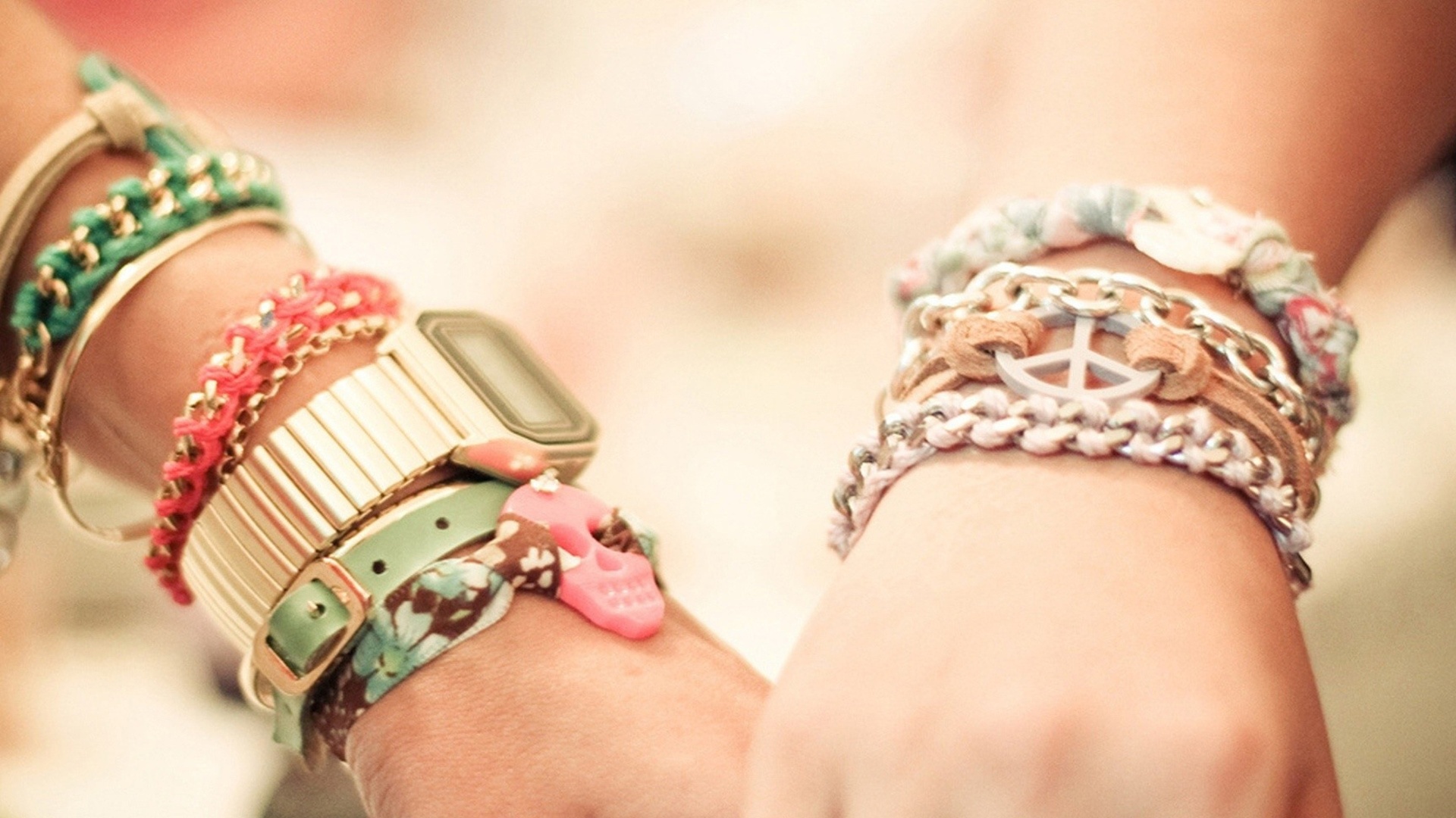 Bracelet wallpaper, Pink watches, 1920x1080 Full HD Desktop