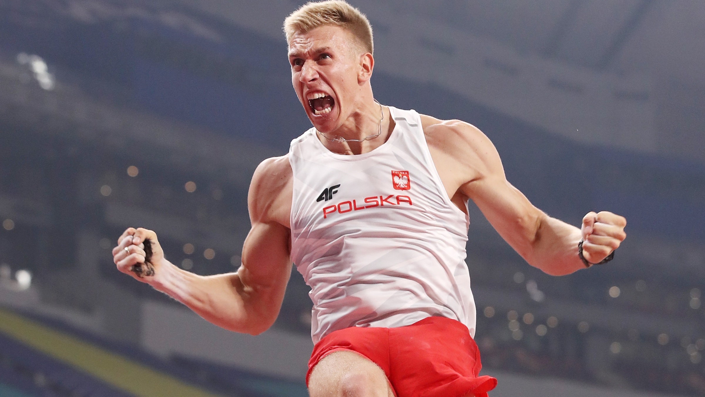 Piotr Lisek, Lekkoatletyka konkurs, Skoku o tyczce, Eurosport TVN24, 2400x1350 HD Desktop