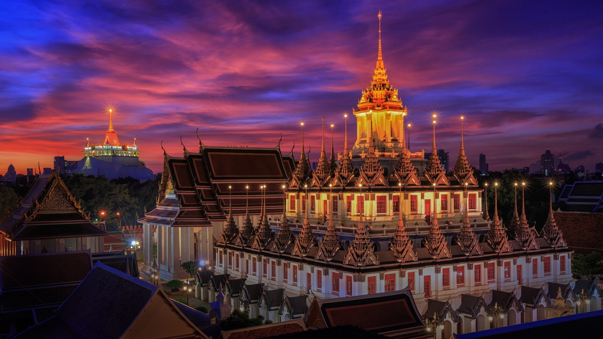 Wat Ratchanatdaram, Bangkok Wallpaper, 1920x1080 Full HD Desktop