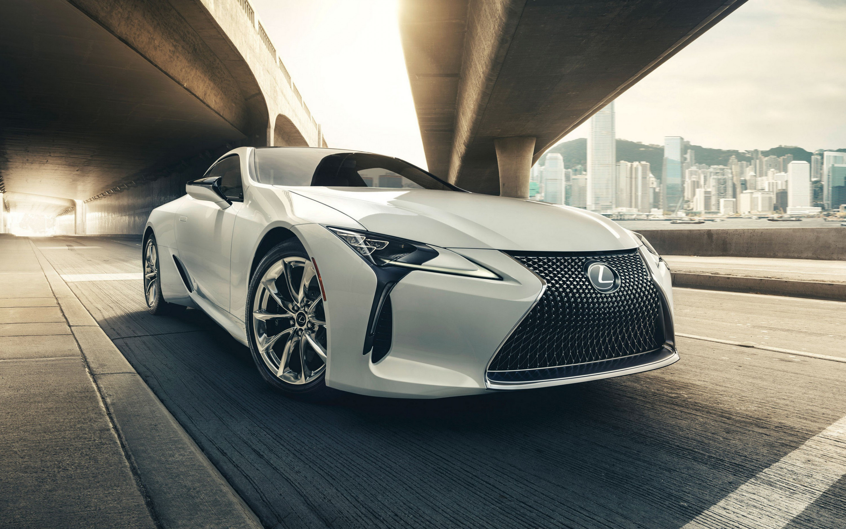 Lexus LC, Luxury coupe, Front view, High-quality images, 2880x1800 HD Desktop