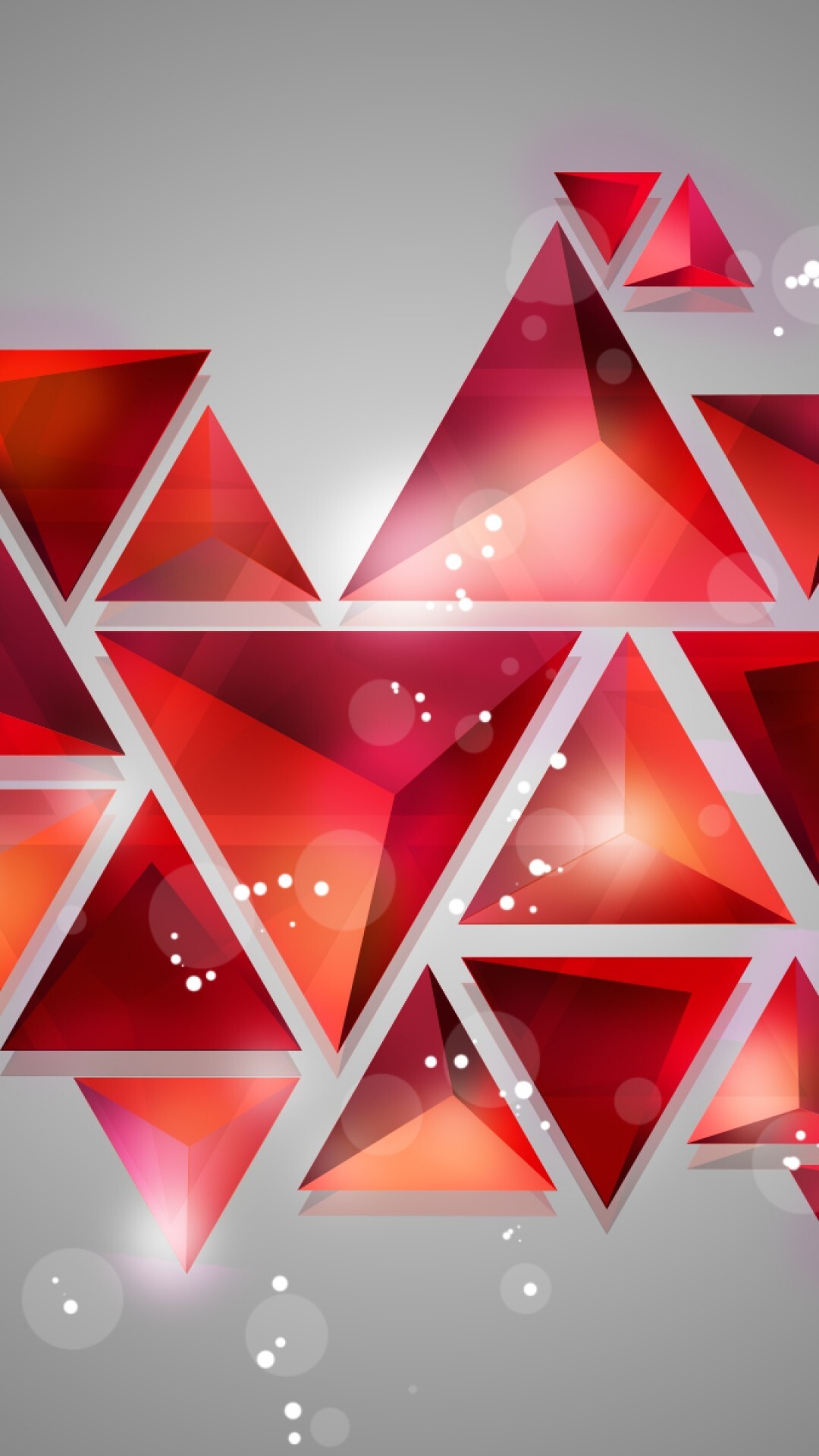 Red geometric shapes, Wallpapers, 1080x1920 Full HD Phone