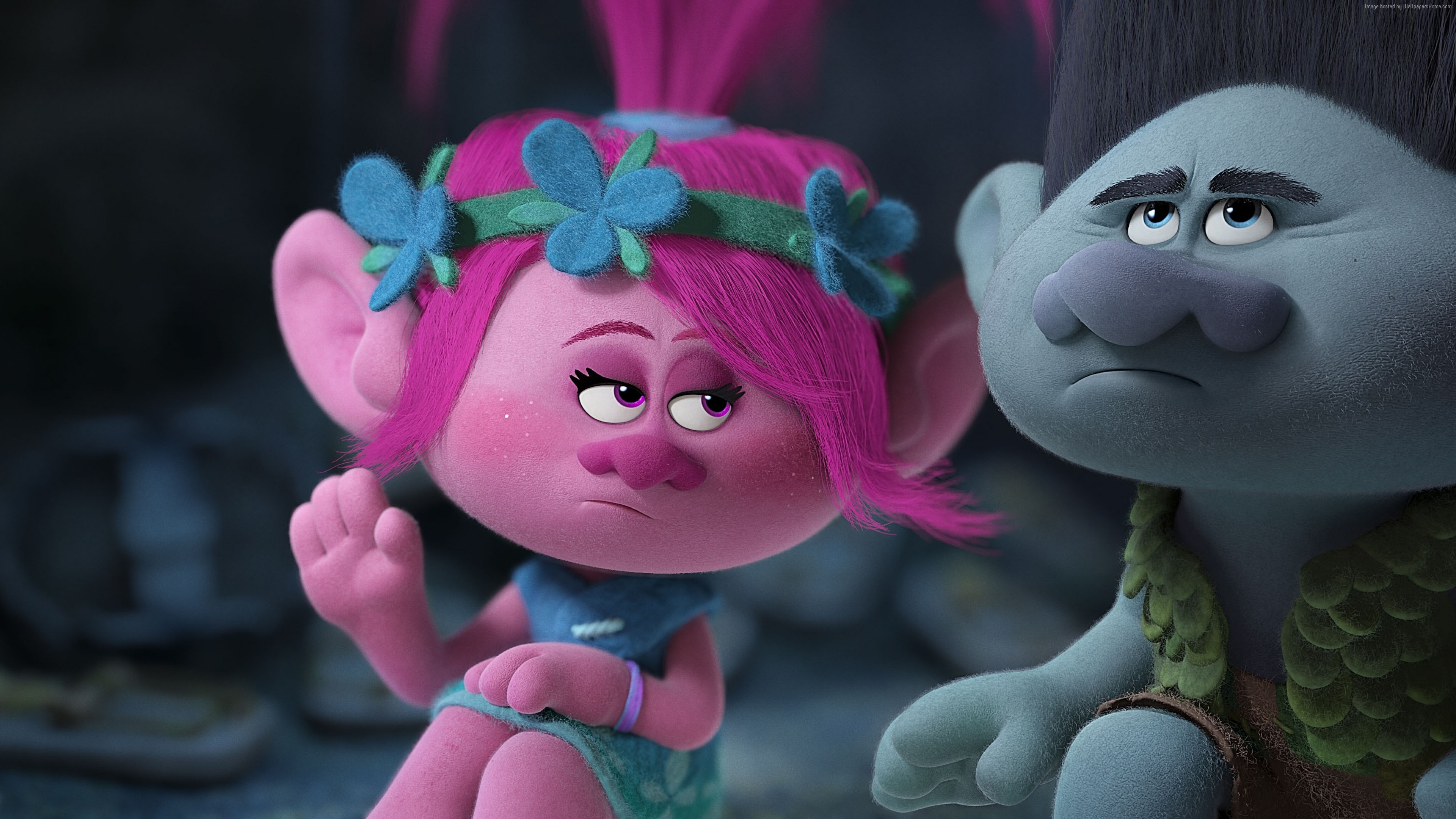 Trolls movie, 4K HD wallpapers, Visual spectacle, Movie backgrounds, 3840x2160 4K Desktop