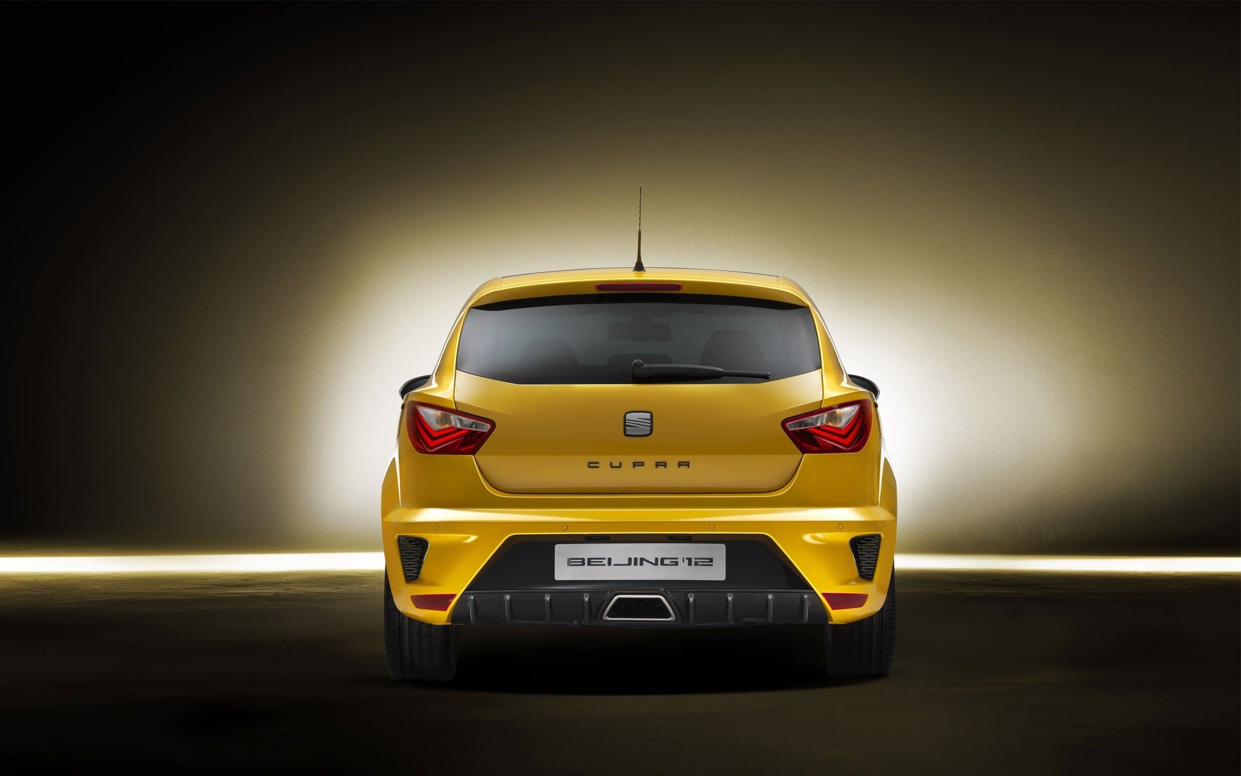 Seat Ibiza Cupra, Yellow Rear, PC Mac Wallpaper, 2560x1600 HD Desktop