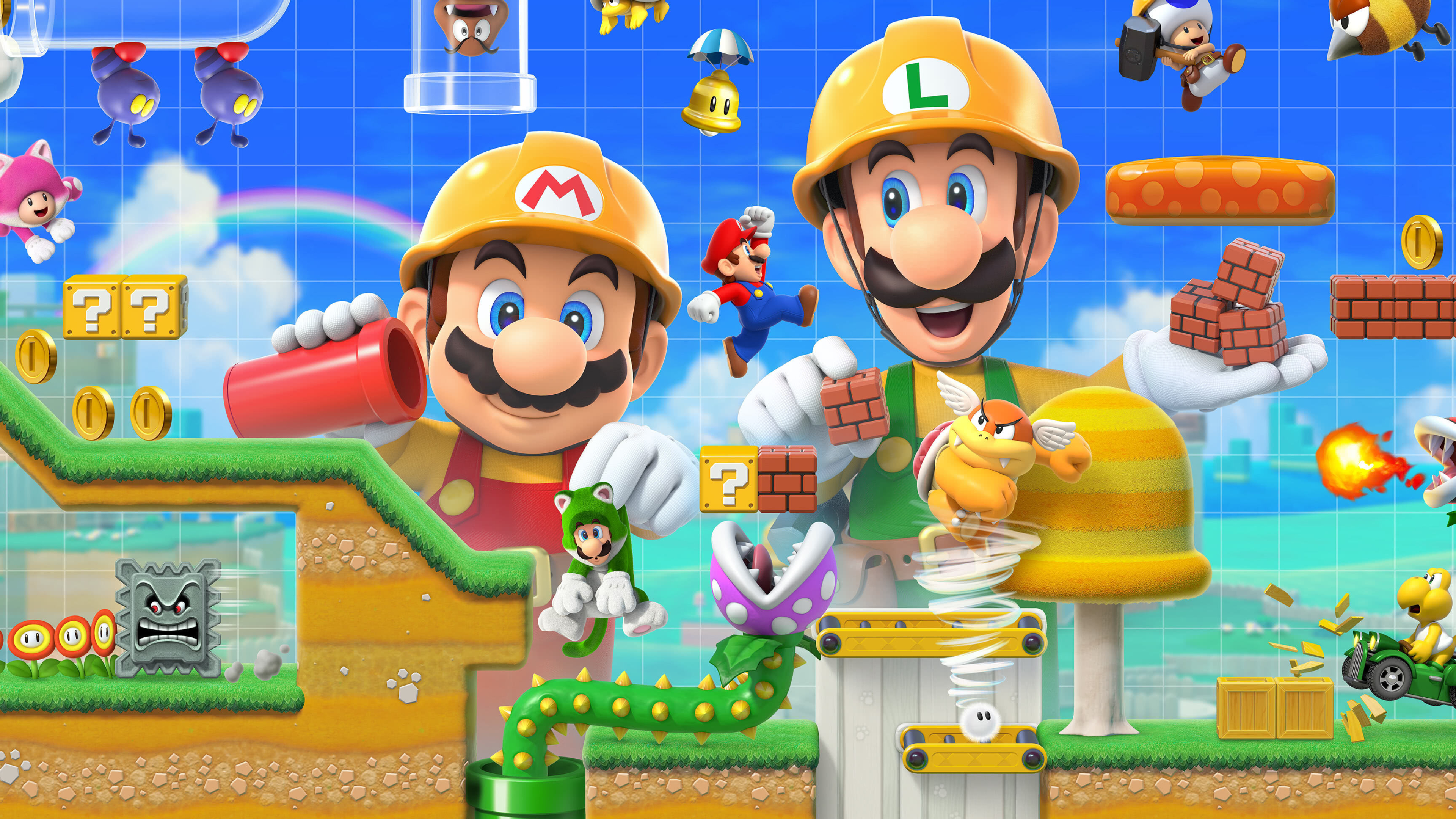 Super Mario Maker 2, Mario Wallpaper, 3840x2160 4K Desktop
