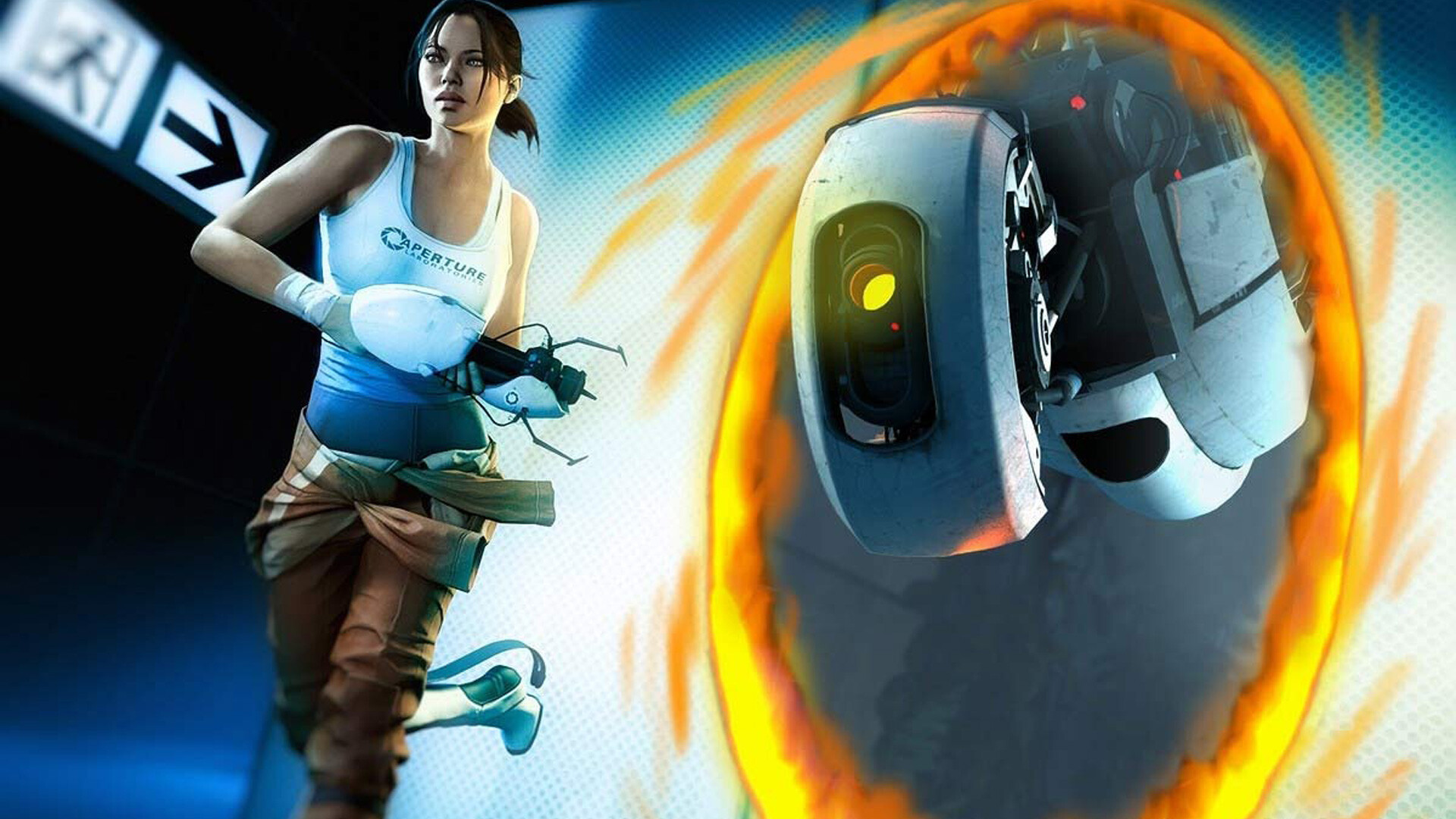Portal 2, Futuristic setting, High-tech laboratories, Portal gun, 1920x1080 Full HD Desktop