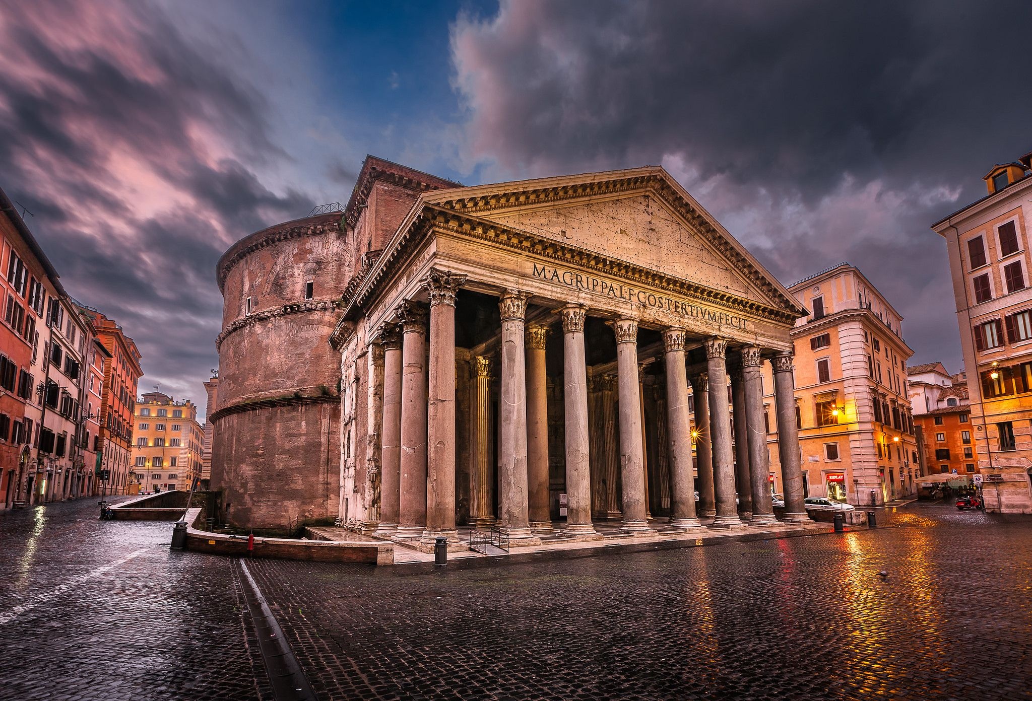Piazza della Rotonda, Morning in Rome, Historical district, Italian capital, 2050x1400 HD Desktop