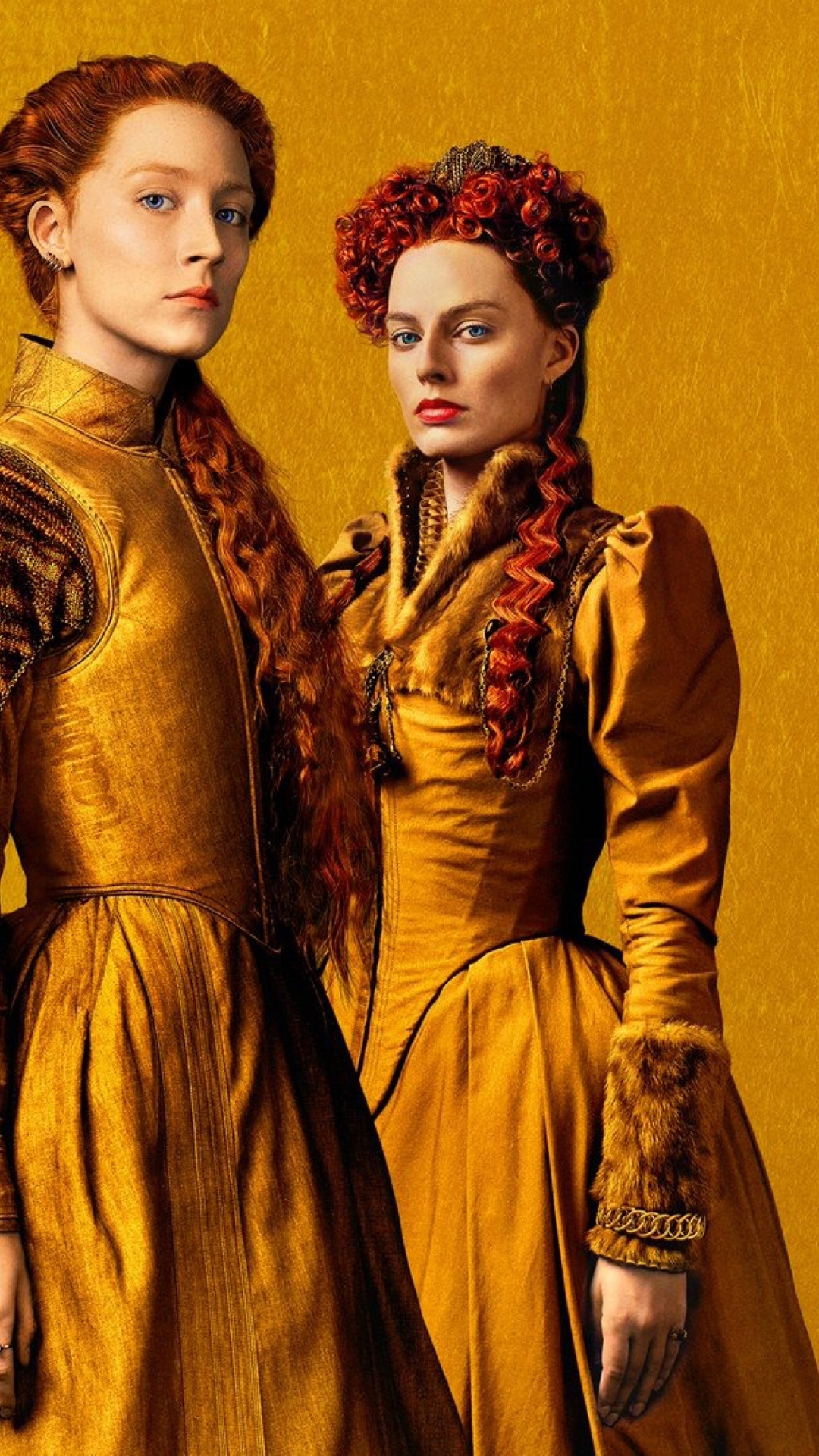 Saoirse Ronan, Margot Robbie, Mary Queen of Scots, 1080x1920 Full HD Phone