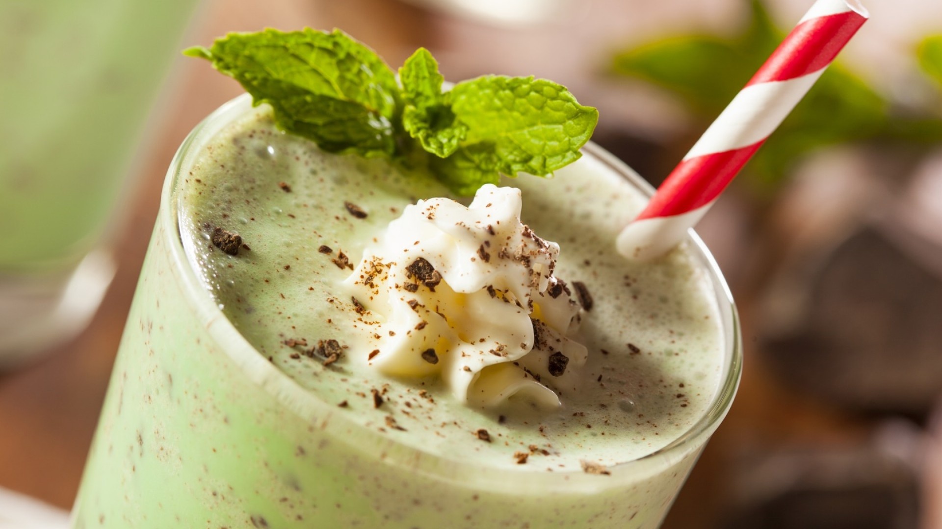 Creamy milkshake wallpaper, Delicious chocolate and kiwi blend, Tempting treat, Food photography, 1920x1080 Full HD Desktop