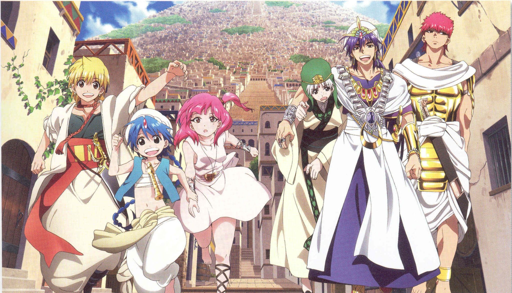 Magi: The Labyrinth of Magic, Anime series, Kingdom of Magic, Vibrant visuals, 2050x1180 HD Desktop