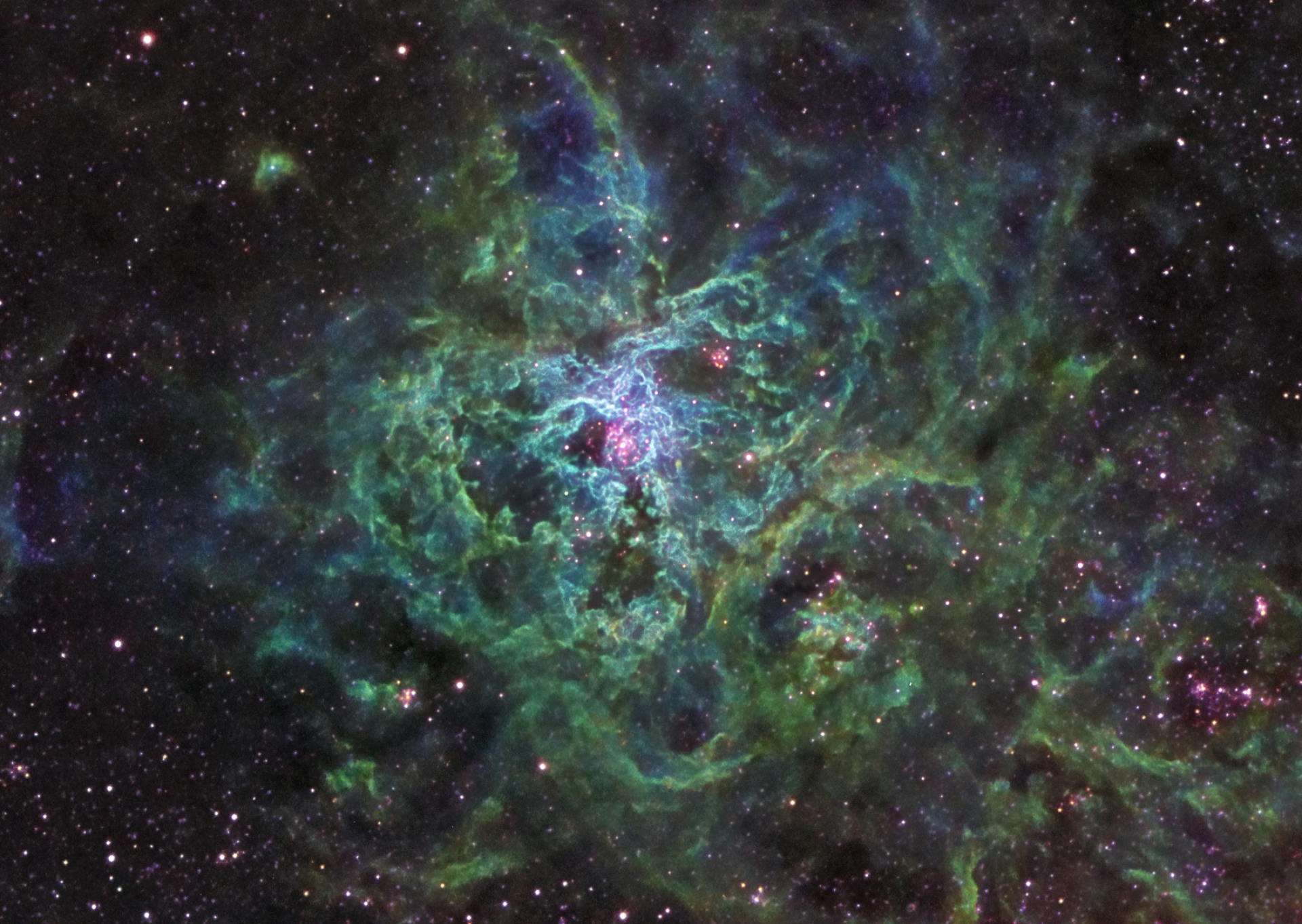 The Tarantula Nebula, Green Nebula Wallpaper, 1920x1370 HD Desktop