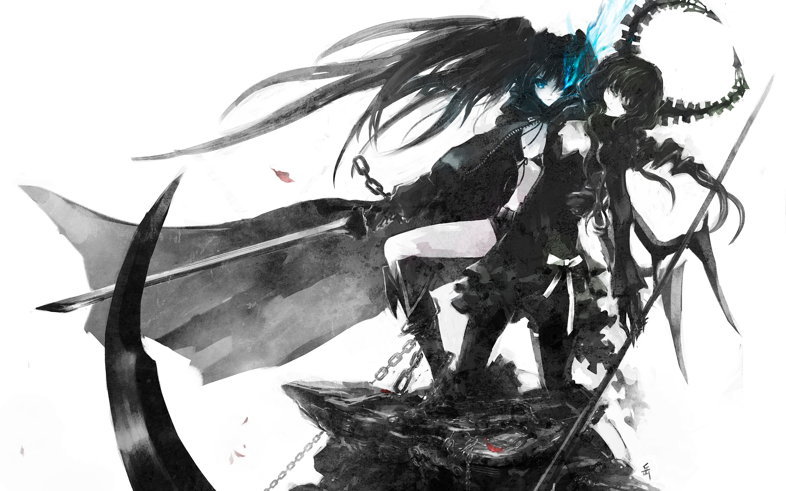 Black Rock Shooter, High-definition wallpaper, Stunning visuals, Atmospheric backdrop, 3000x1880 HD Desktop