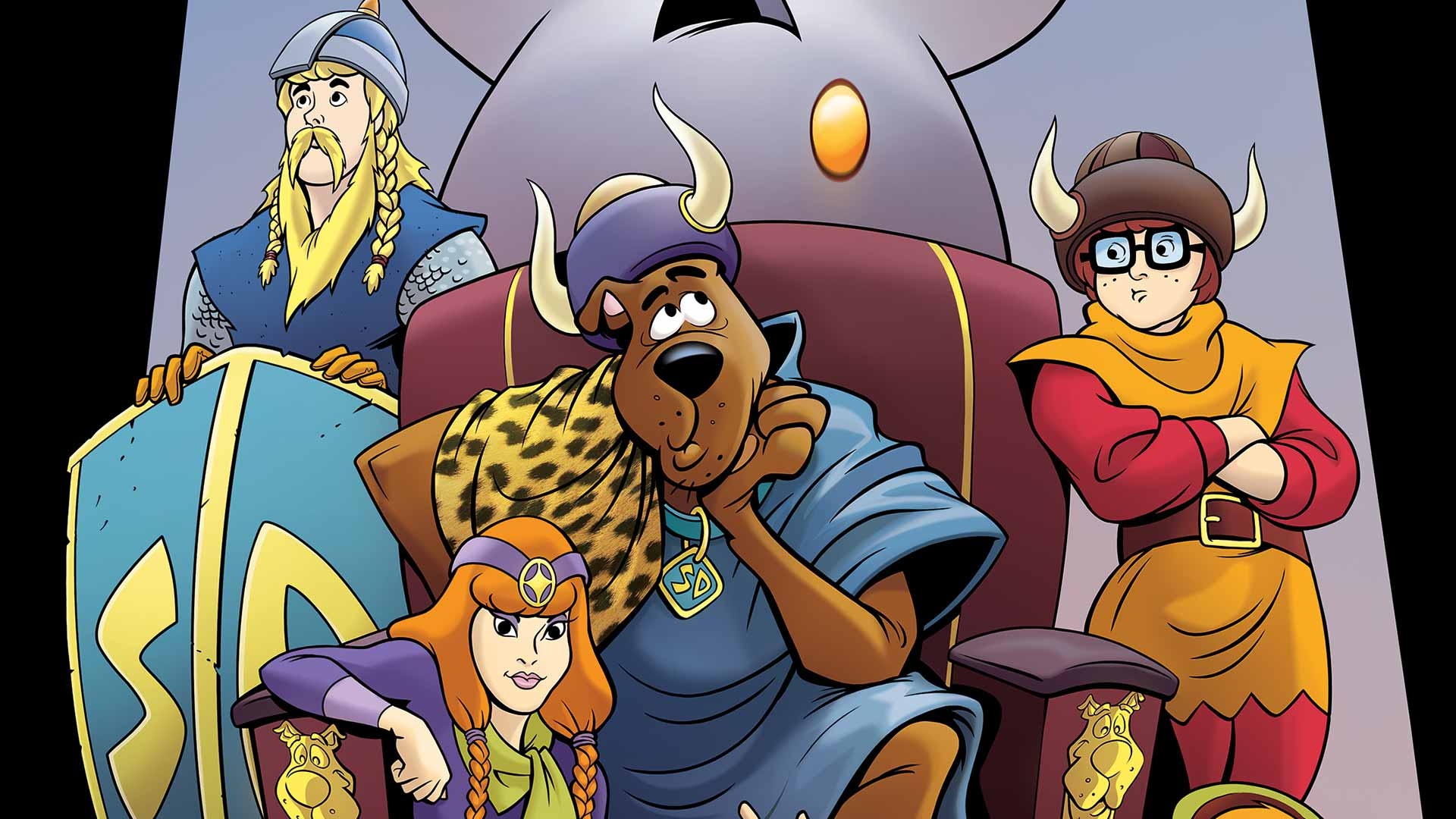 Scooby-Doo, Shaggy Rogers, Velma Dinkley, Daphne Blake, Viking costume, Full HD Desktop wallpaper