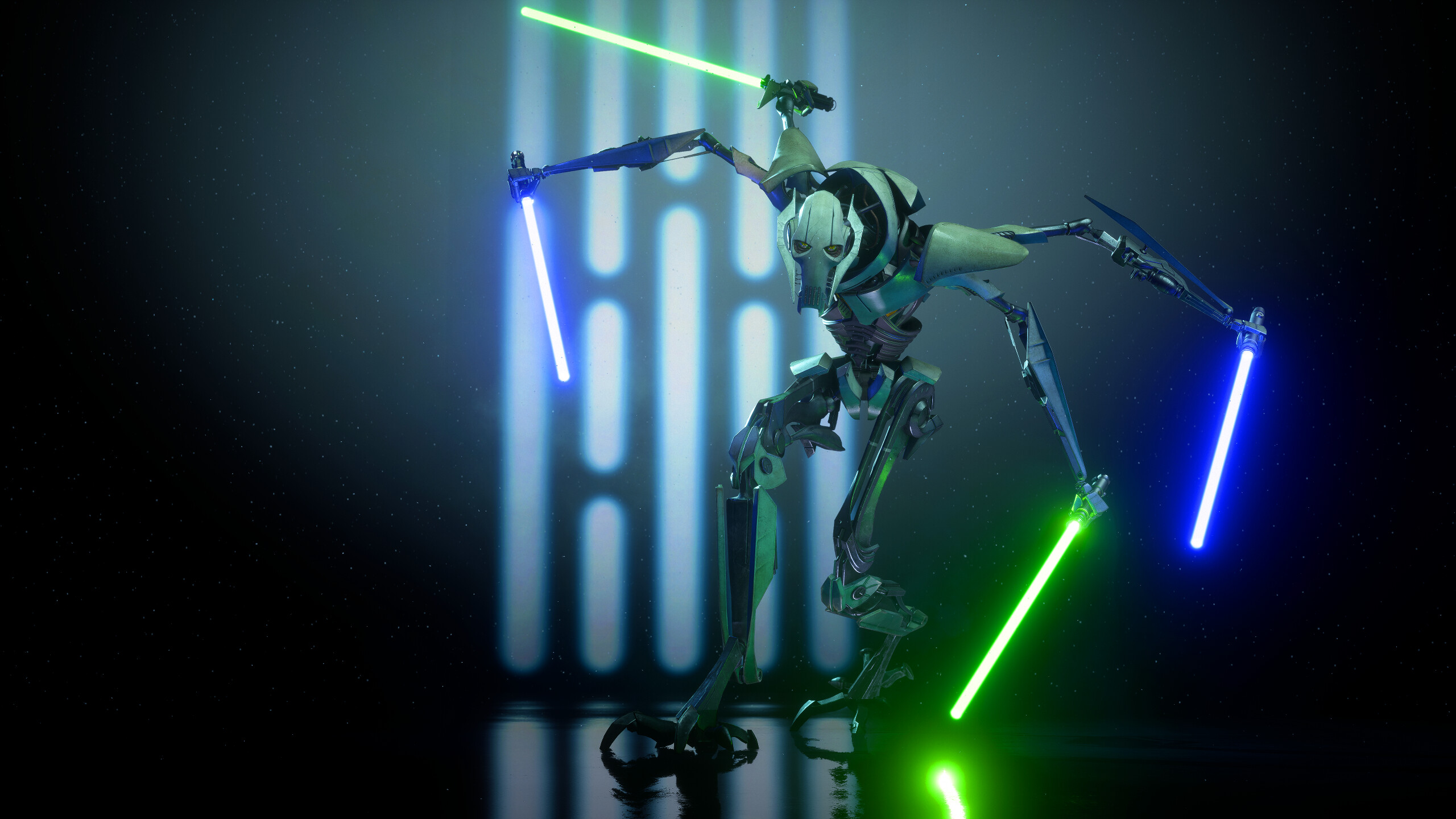 General Grievous, Star Wars franchise, Wallpaper collection, Iconic villain, 2560x1440 HD Desktop