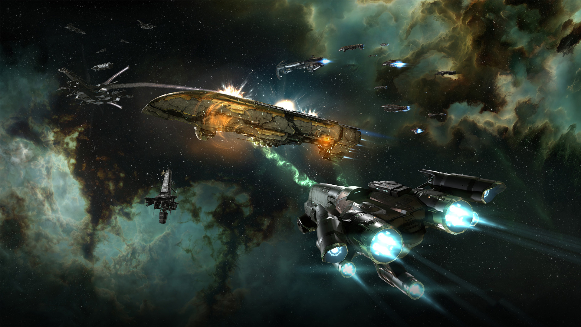 EVE Online, Victim of gank, Struggling, PC Gamer, 1920x1080 Full HD Desktop