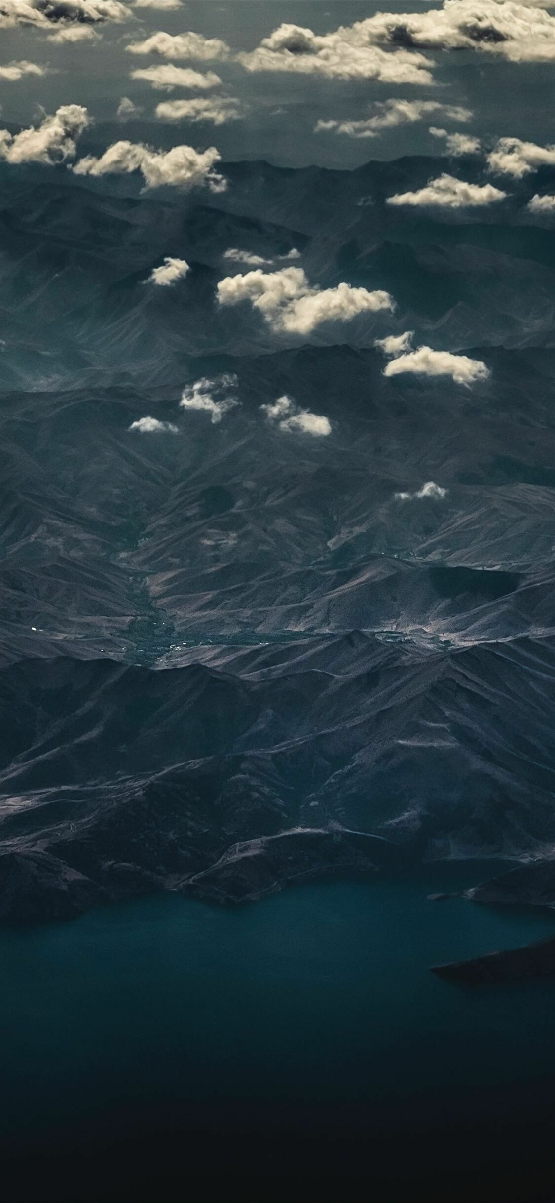 Aerial sky cloud mountain, Peak landscape 4k, Landscape nature photography wallpaper, iPhone wallpaper, 1130x2440 HD Phone