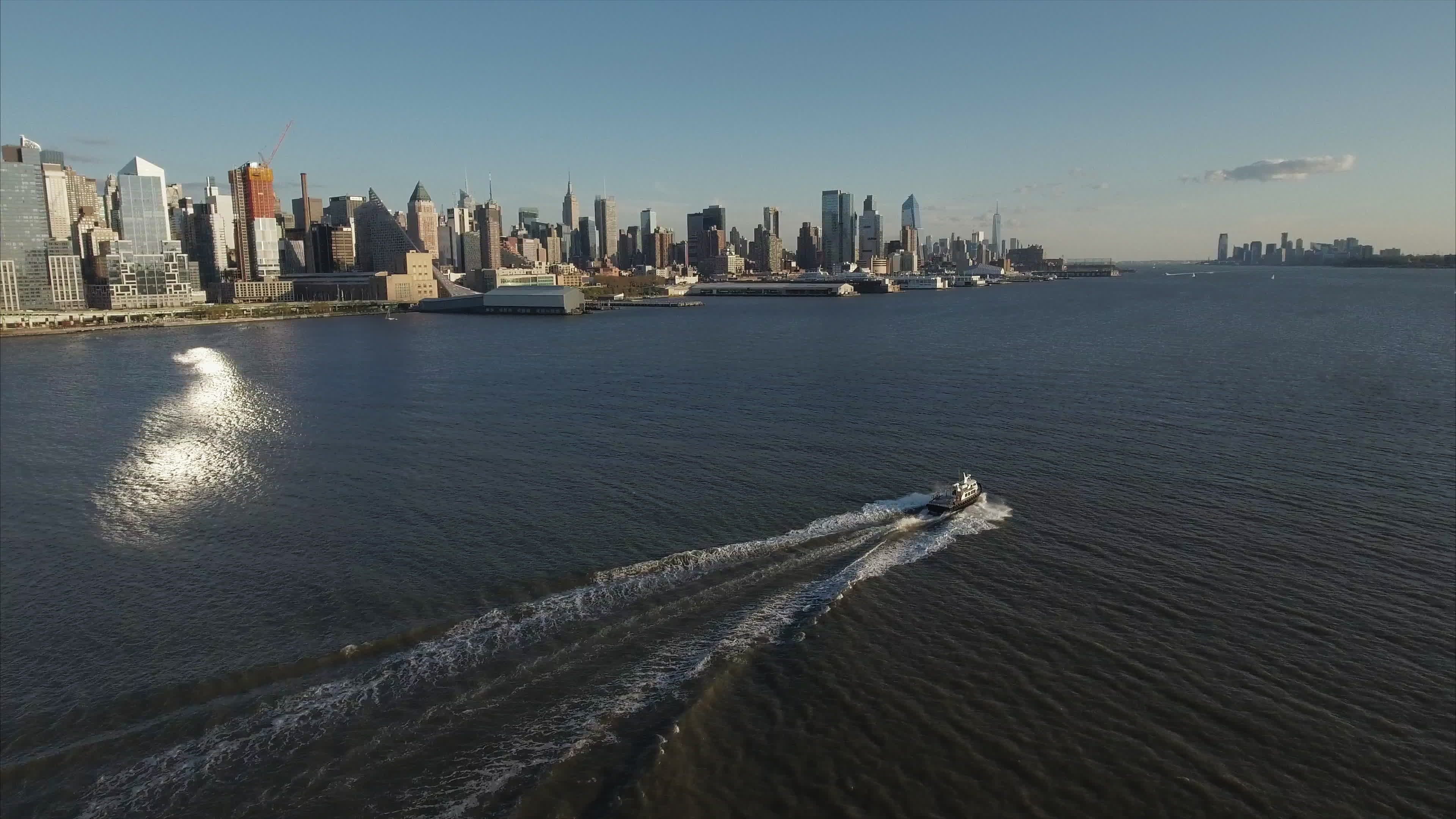 Hudson River, Manhattan Wallpaper, 3840x2160 4K Desktop