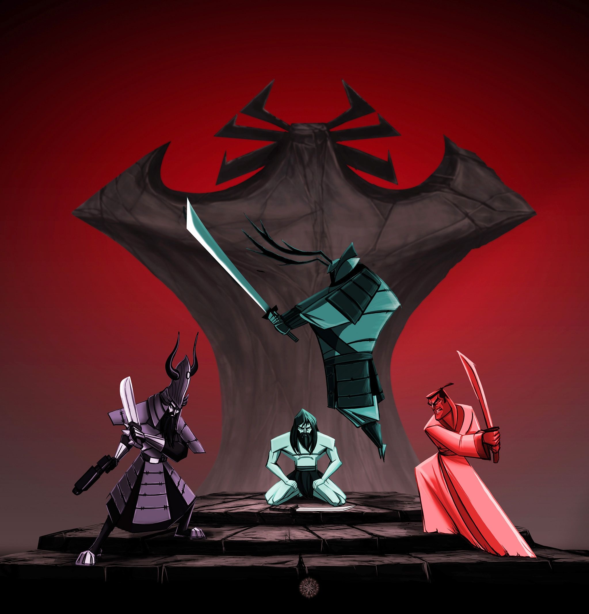 Samurai Jack, Pin, Samurai theme, 2050x2140 HD Phone