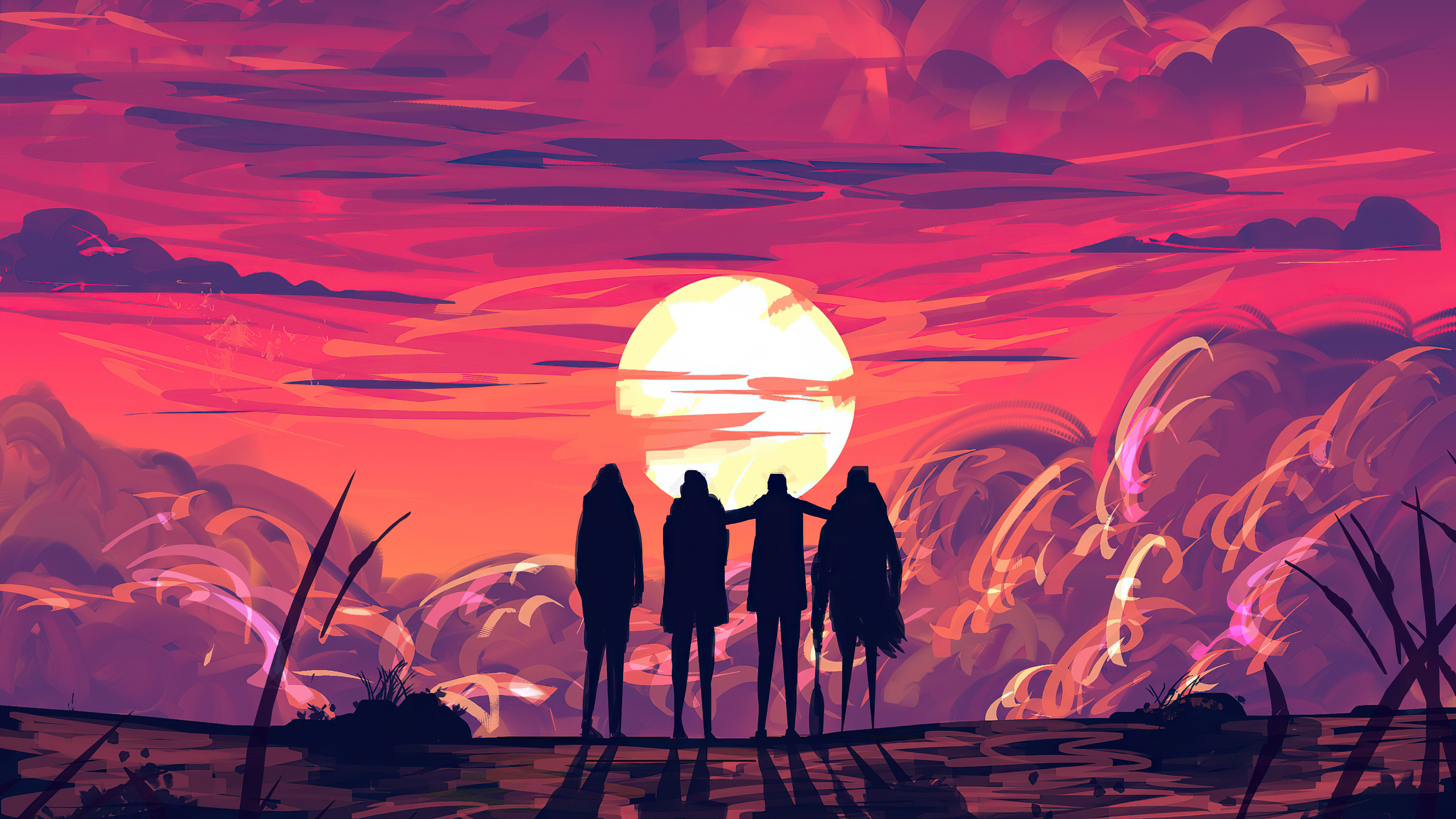 Artwork, Friendship Wallpaper, 3840x2160 4K Desktop