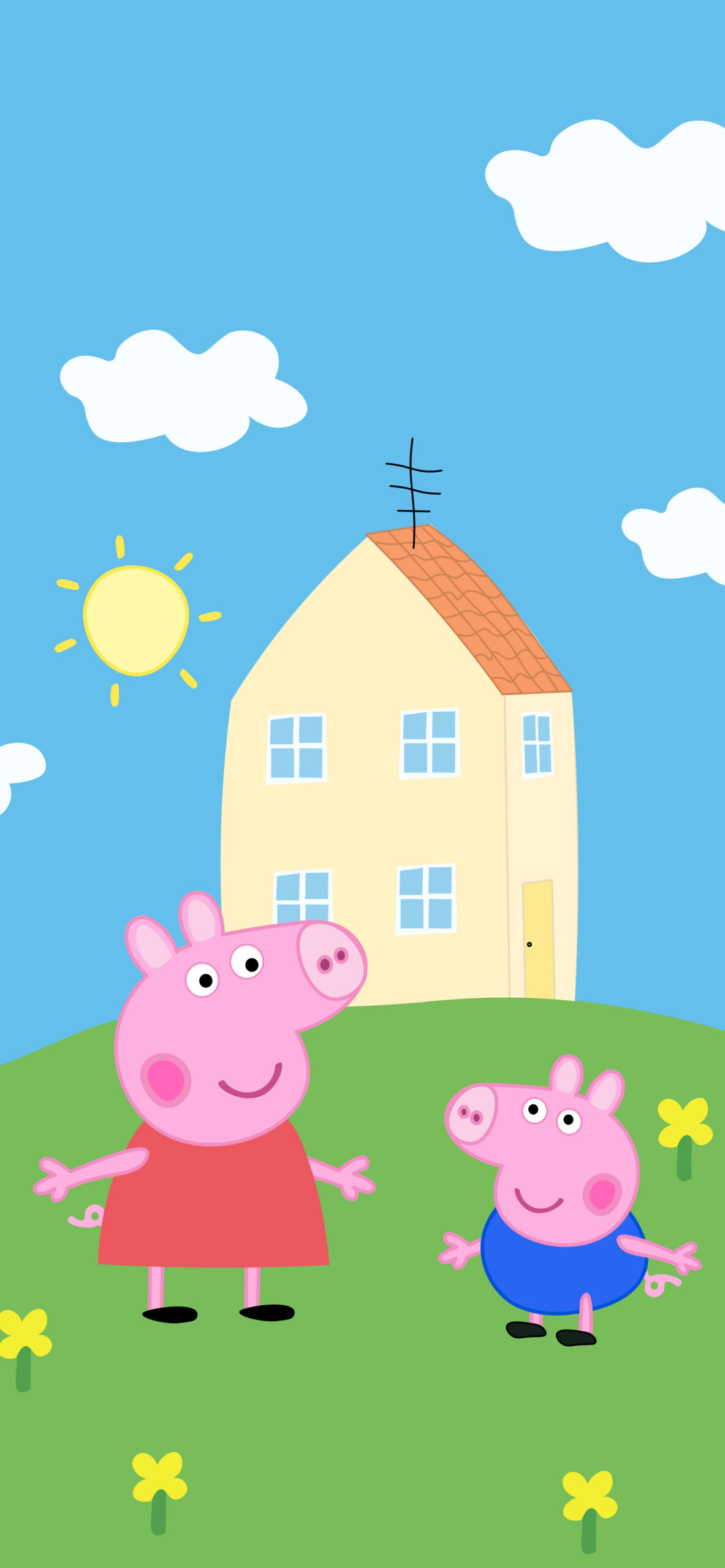 Peppa Pig, George Pig, Peppa Pig house, HD Phone wallpaper