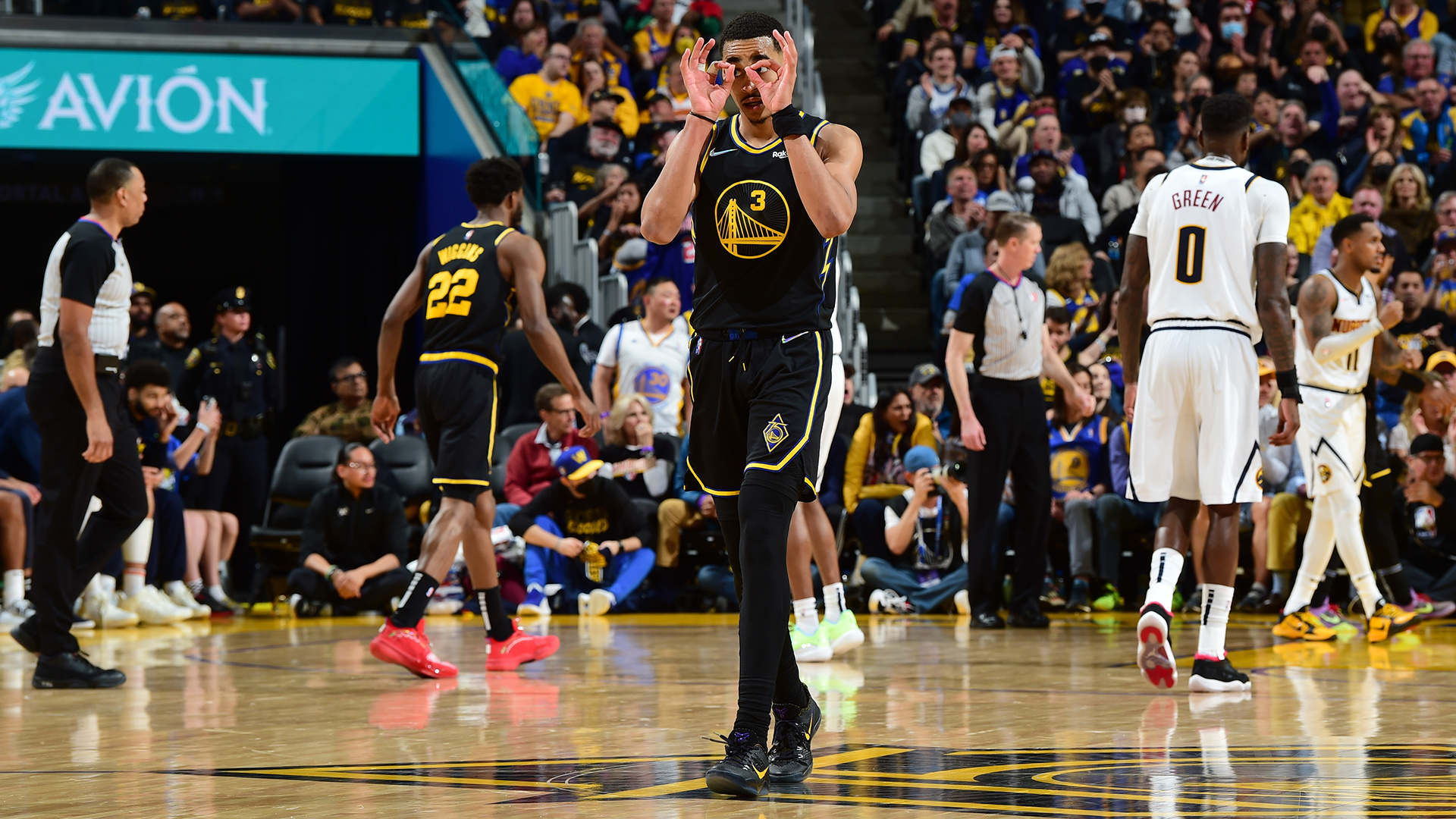 Jordan Poole highlights, Impressive performance, Nuggets matchup, Golden State Warriors, 1920x1080 Full HD Desktop