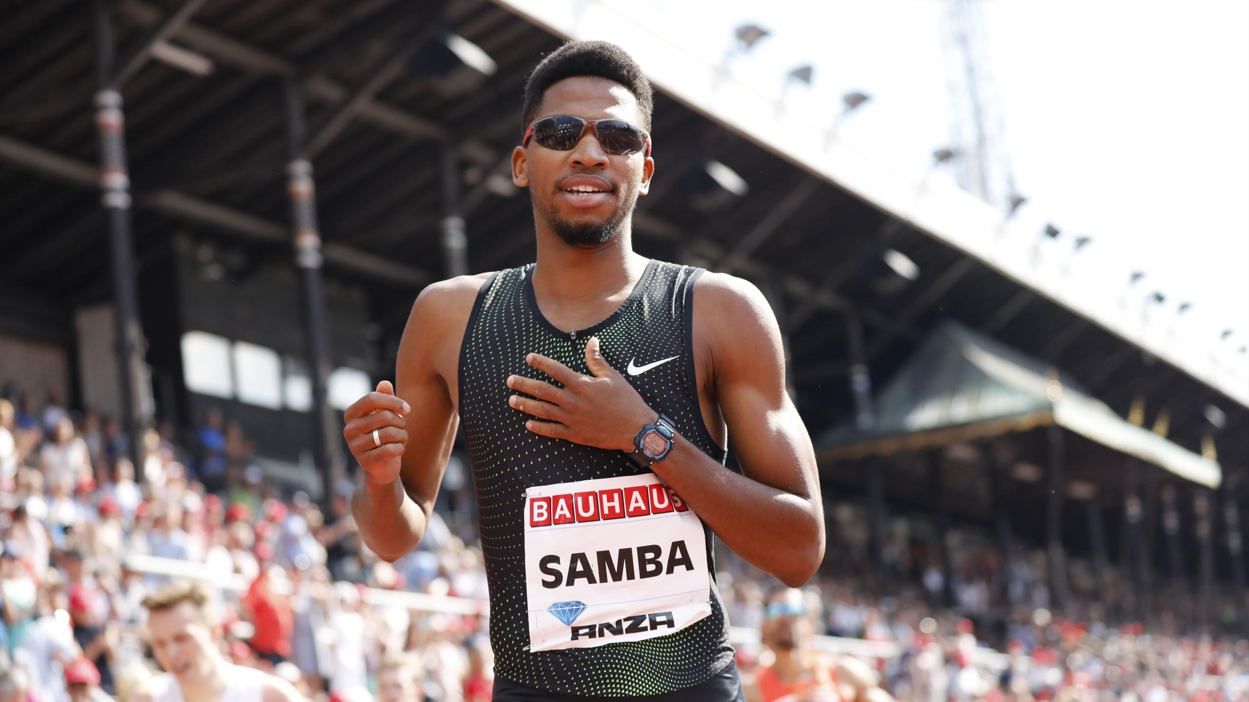 Abderrahman Samba, Hurdling champion, Fastest time, Track and field, 2560x1440 HD Desktop