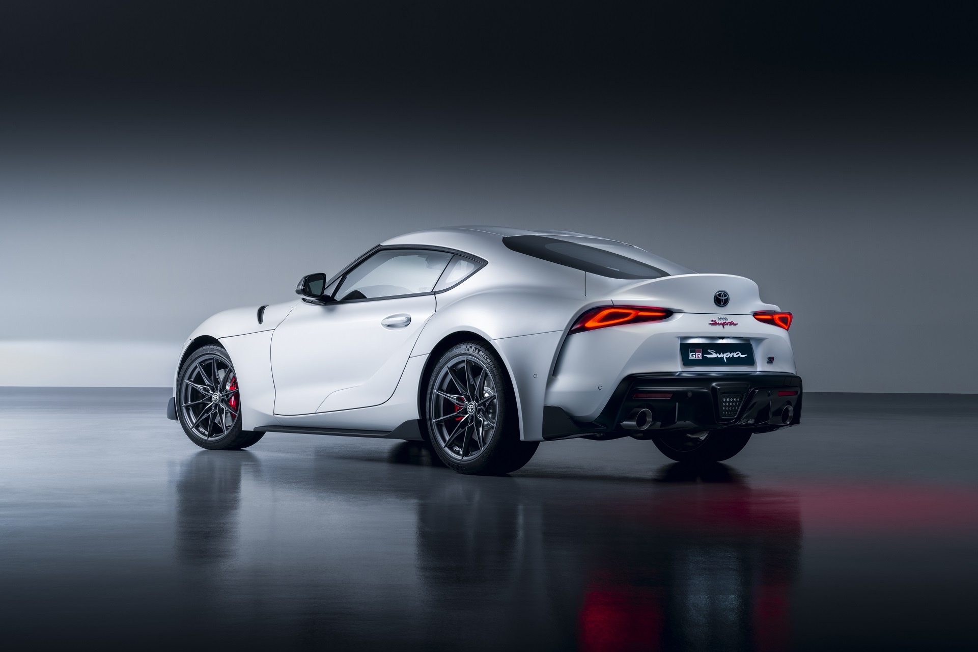 Toyota GR Supra, IMT edition, Rear three-quarter view, Motortread presentation, 1930x1280 HD Desktop