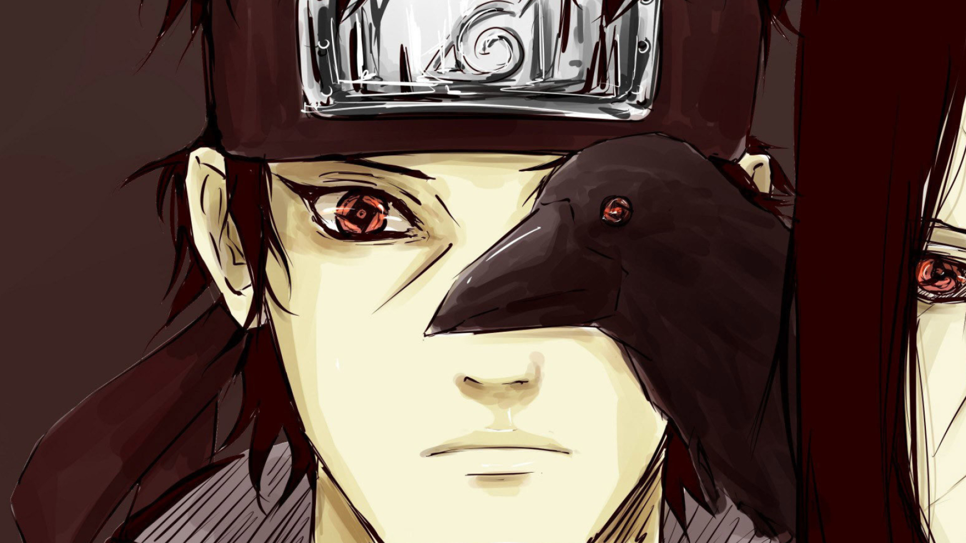 Shisui Uchiha, Itachi Uchiha, Sharingan crow, Mangekyo Sharingan, Full HD Desktop wallpaper