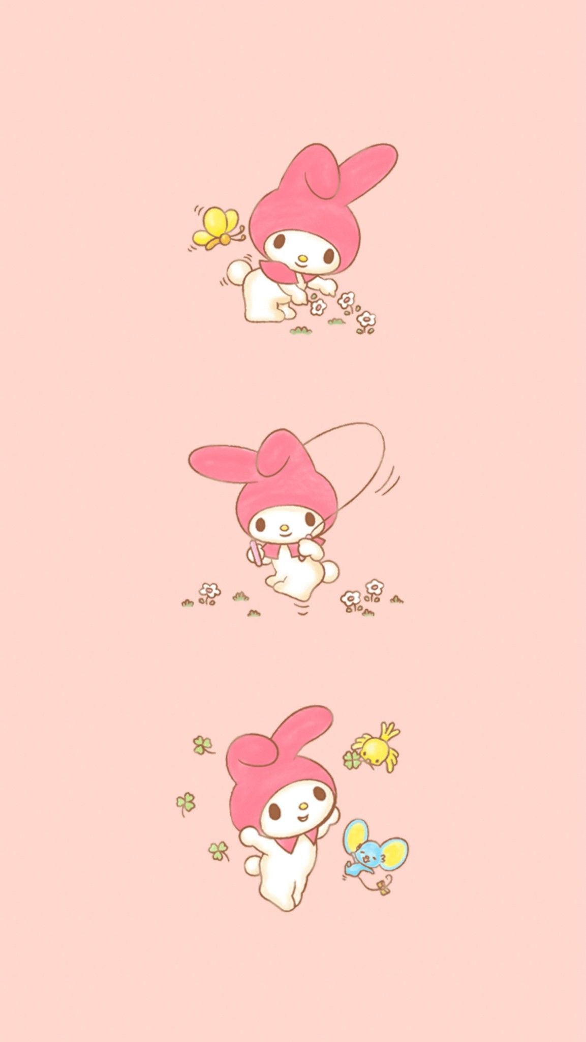 My Melody, Flat the mouse, jump rope, HD Phone wallpaper