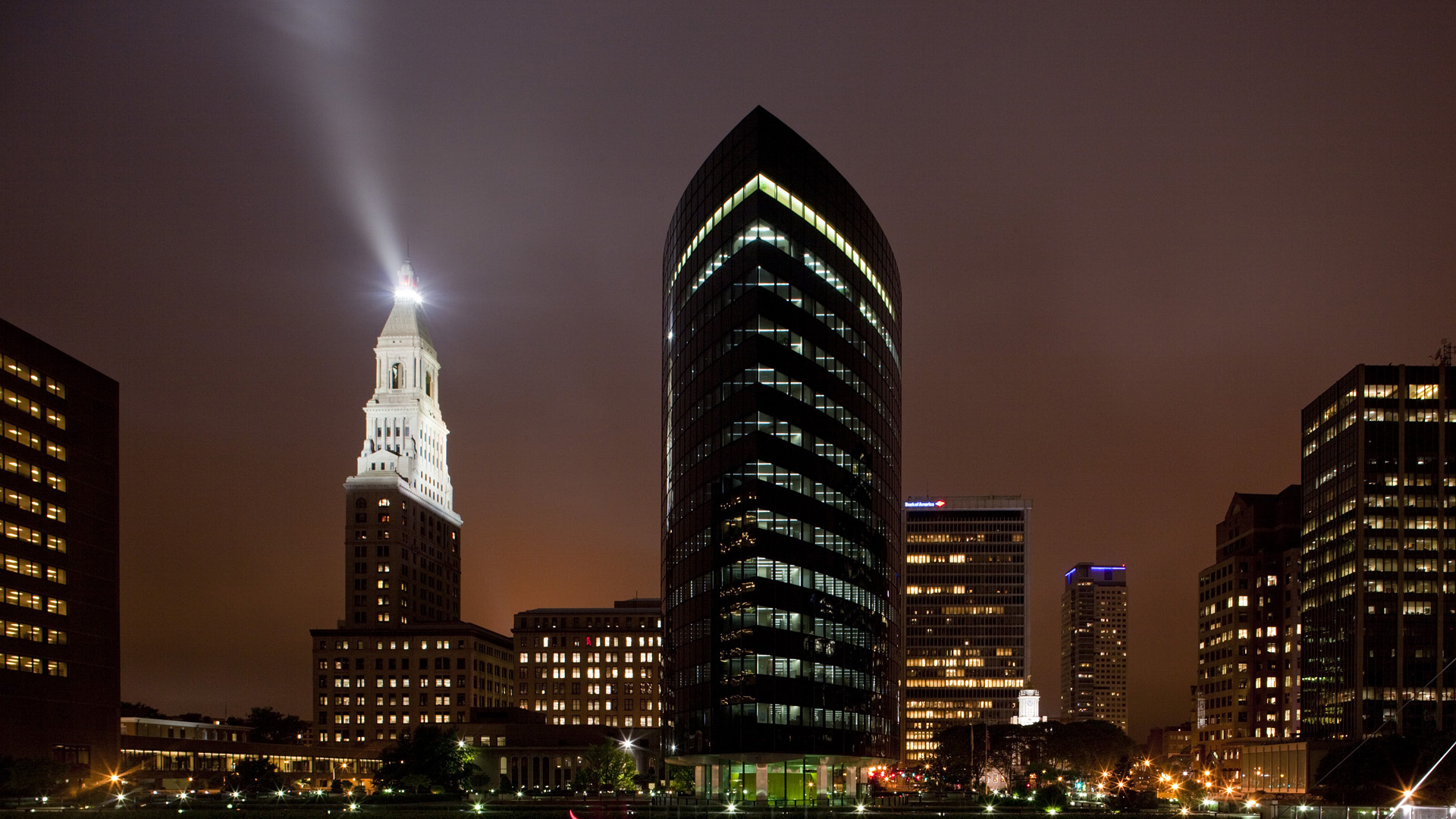 City skyline, Hartford Connecticut, 1920x1080 Full HD Desktop