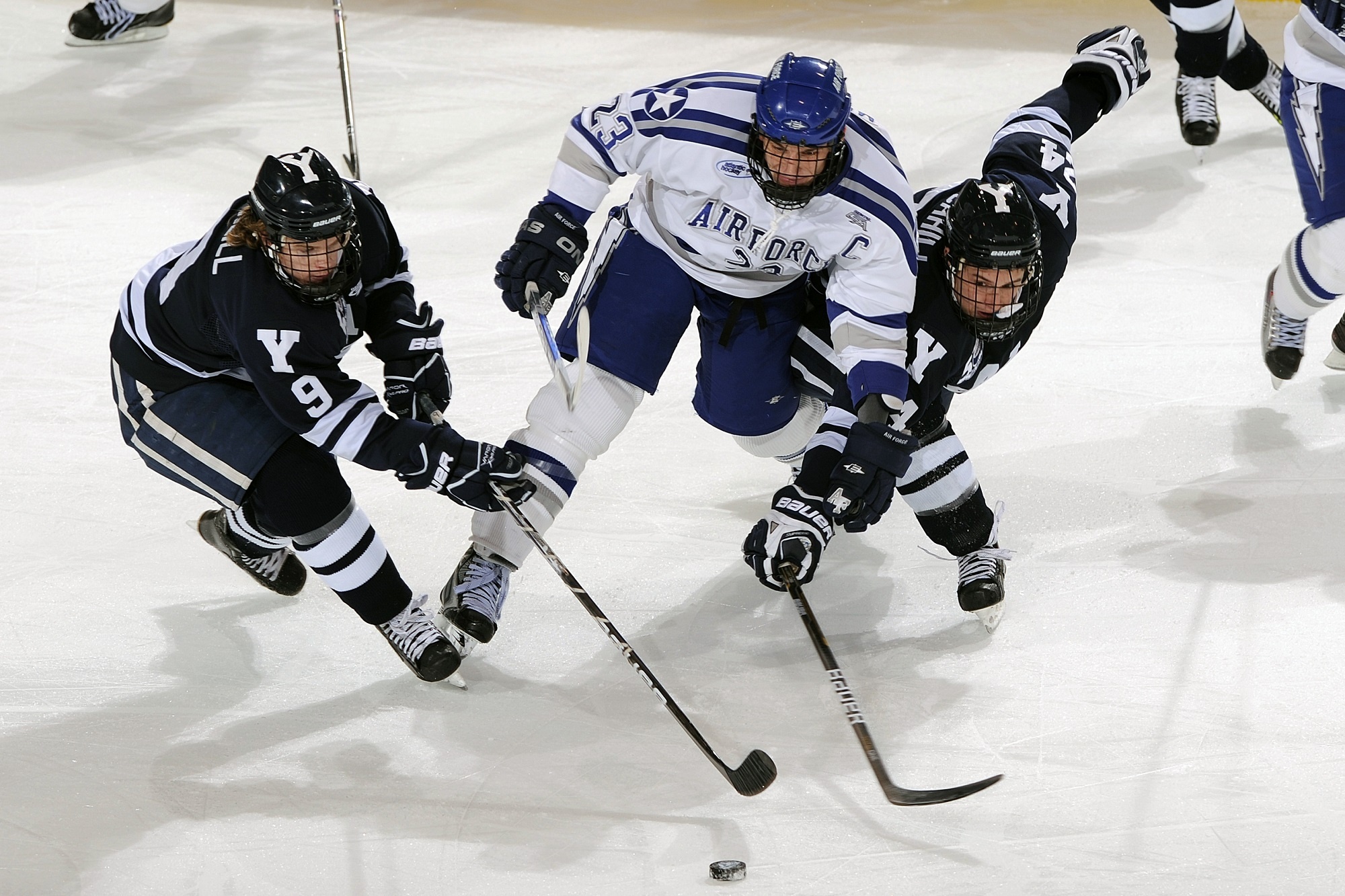 Fast-paced sport, Ice arena battles, Skilled athletes, Adrenaline-filled matches, 2000x1340 HD Desktop