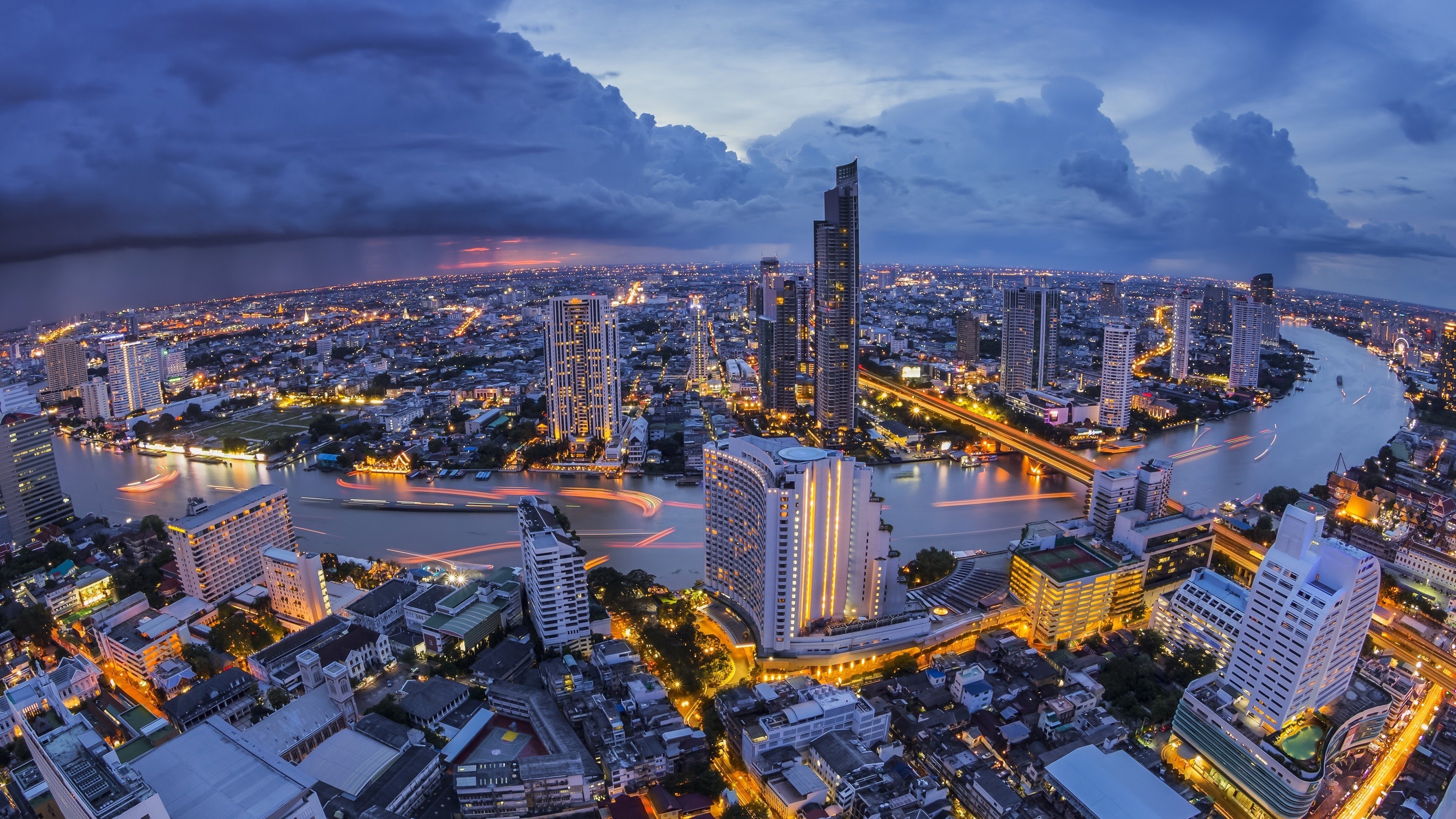Bangkok wallpaper, Vibrant city, Stunning background, Urban beauty, 3840x2160 4K Desktop
