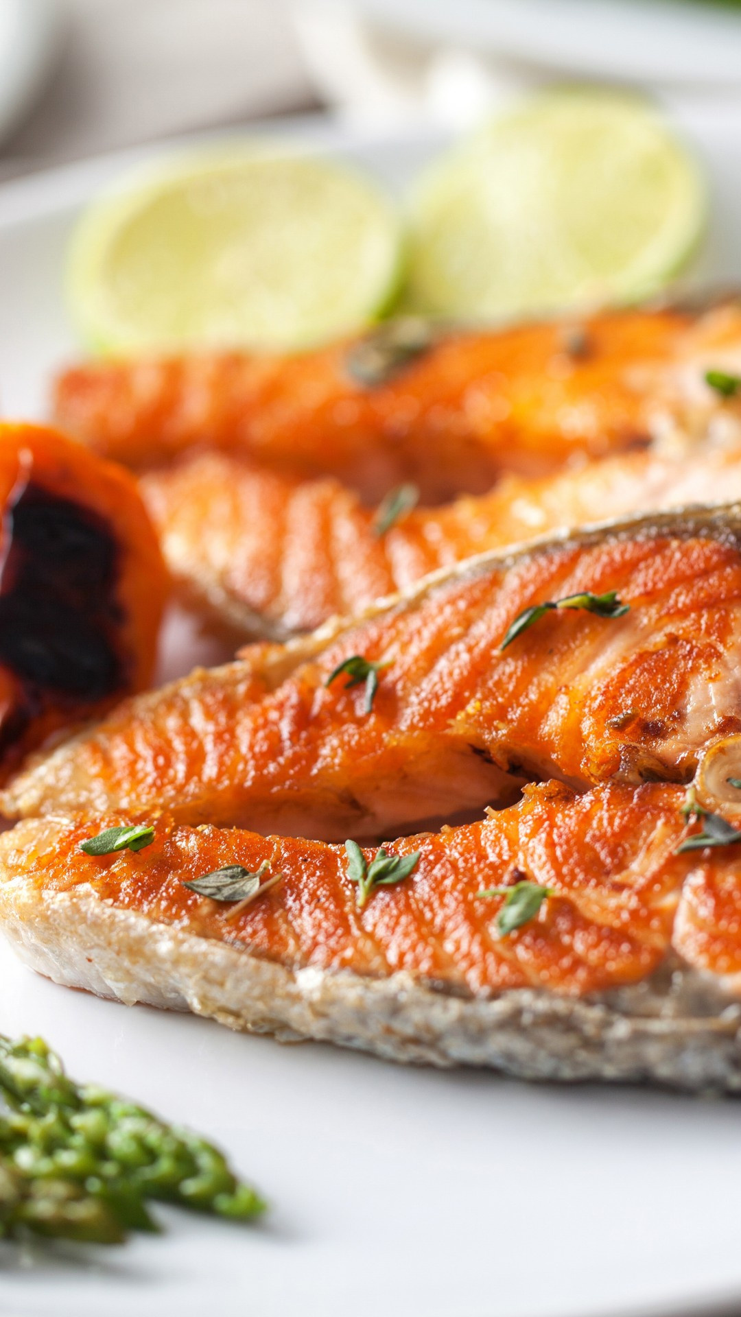 Grilled fish seafood, Seafood delicacies, Peppers, Sony Xperia, 1080x1920 Full HD Phone