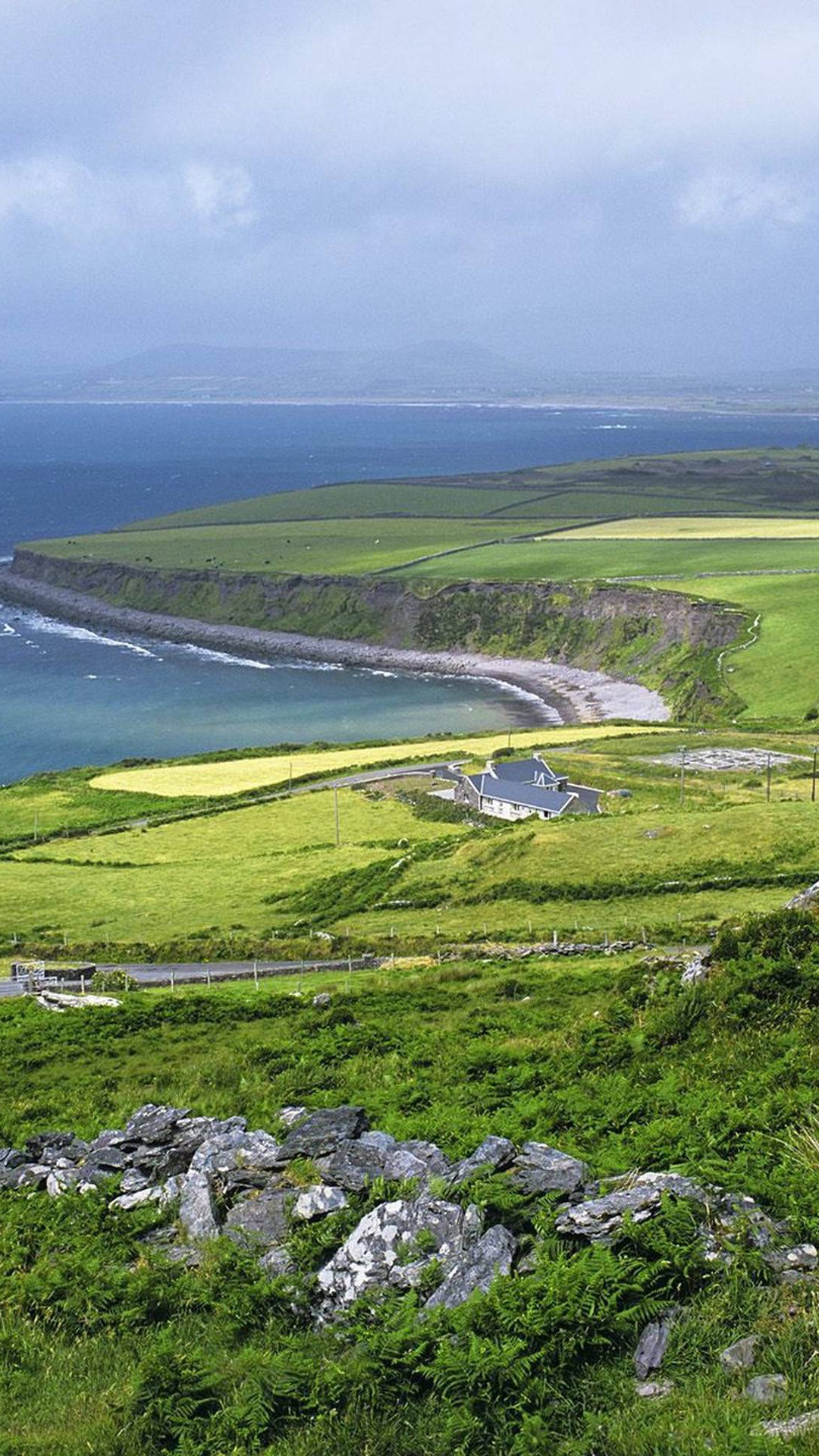 Ballinskelligs Bay, Irish Countryside Wallpaper, 1080x1920 Full HD Phone