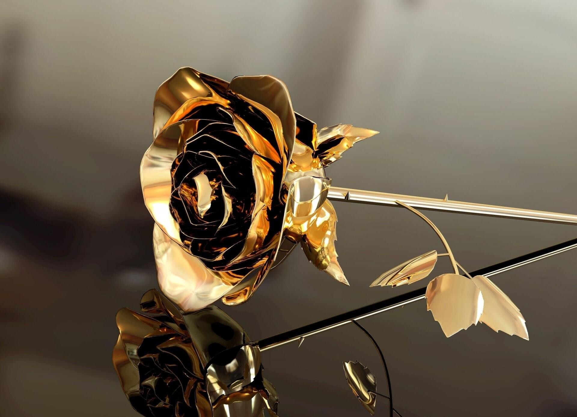 Rose, Gold Foil Wallpaper, 1920x1390 HD Desktop