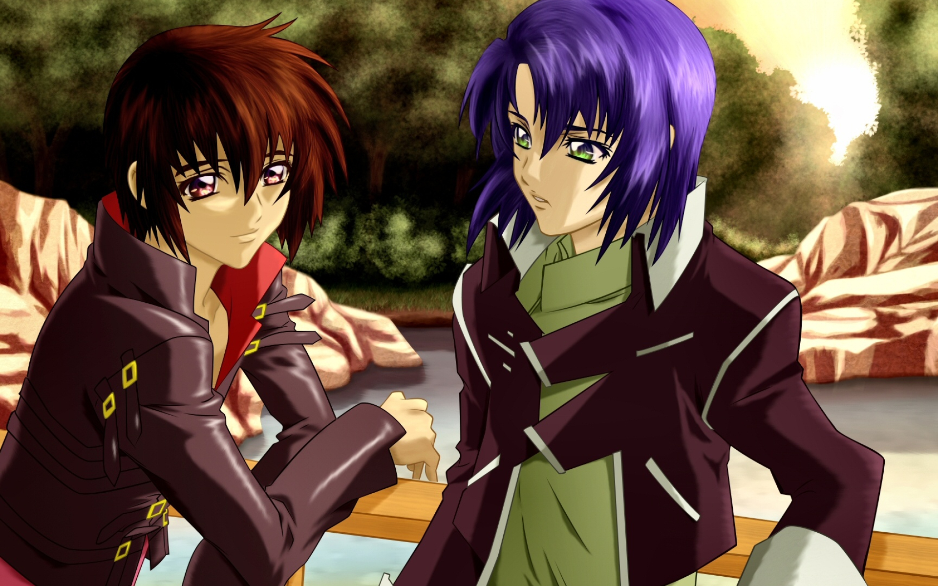 Athrun Zala and Kira Yamato, Gundam SEED Wallpaper, 1920x1200 HD Desktop