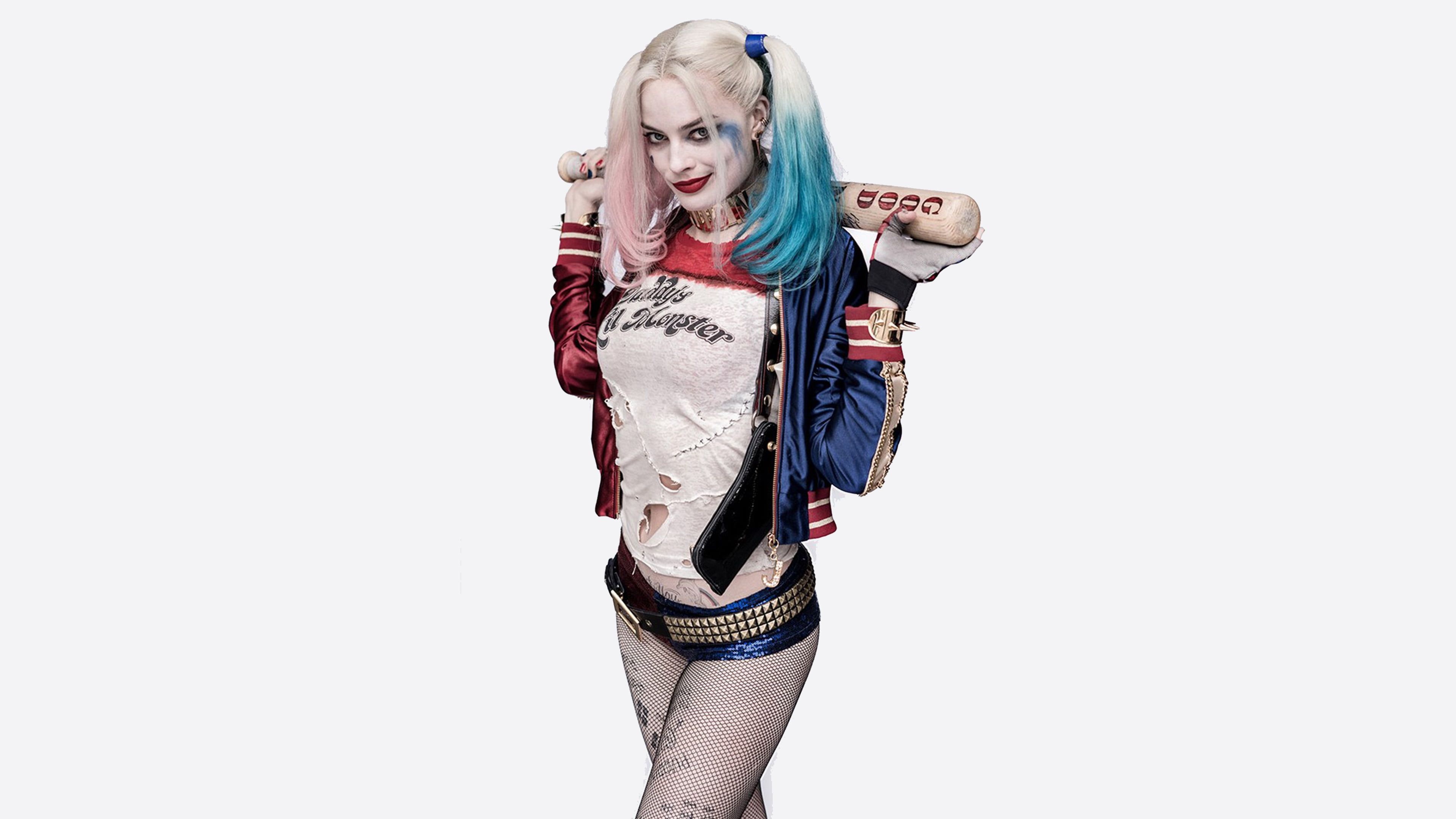 Margot Robbie, Harley Quinn, Pin, Art, 3840x2160 4K Desktop