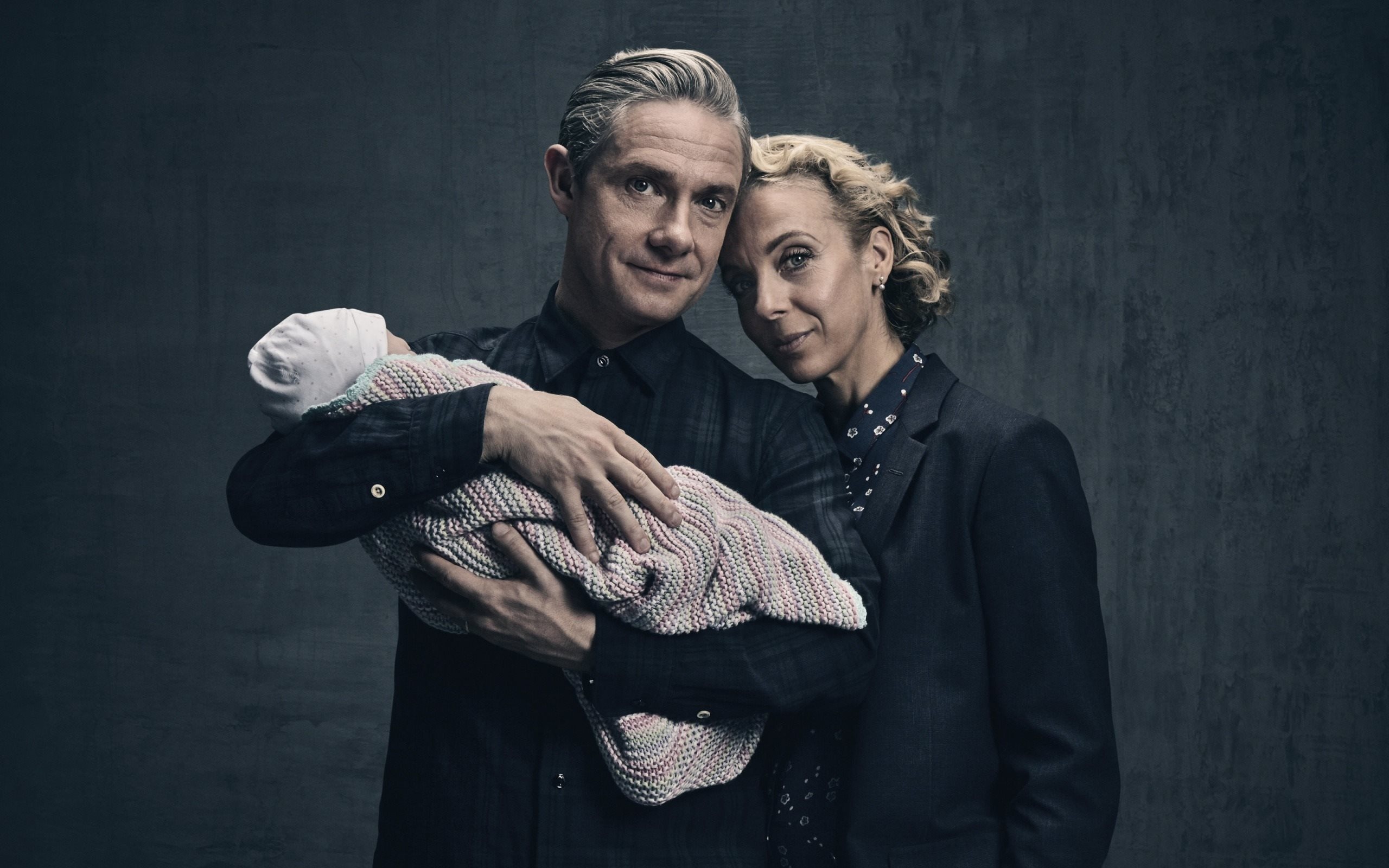 Martin Freeman, Sherlock 2017, Amanda Abbington, High-quality desktop wallpapers, 2560x1600 HD Desktop